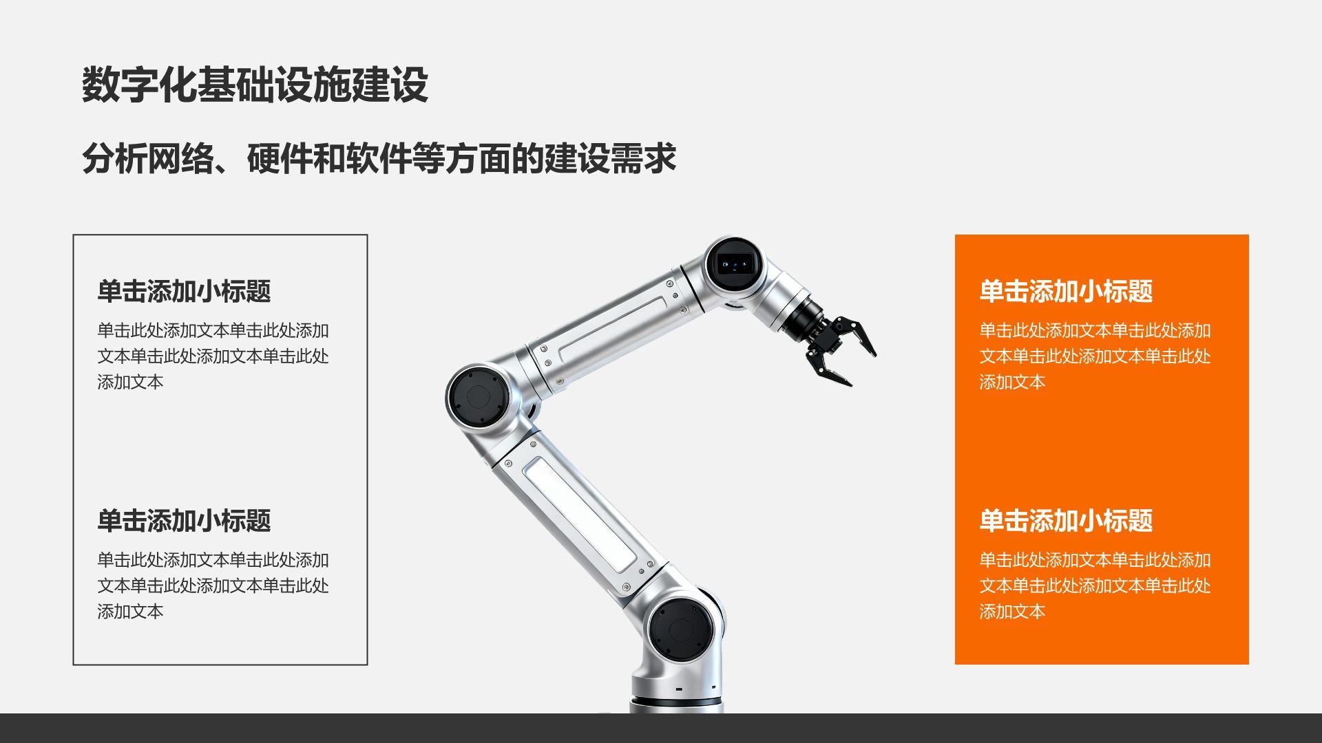 白色3D风工业数字化PPT模板