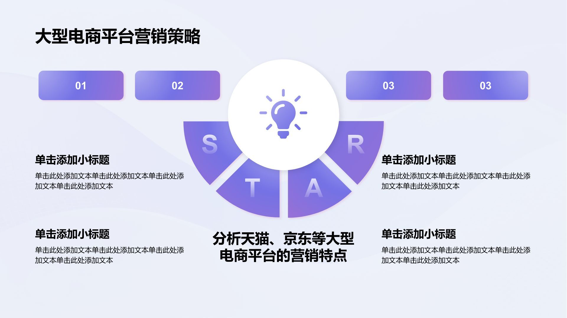 紫色简约风电商营销培训课件PPT模板