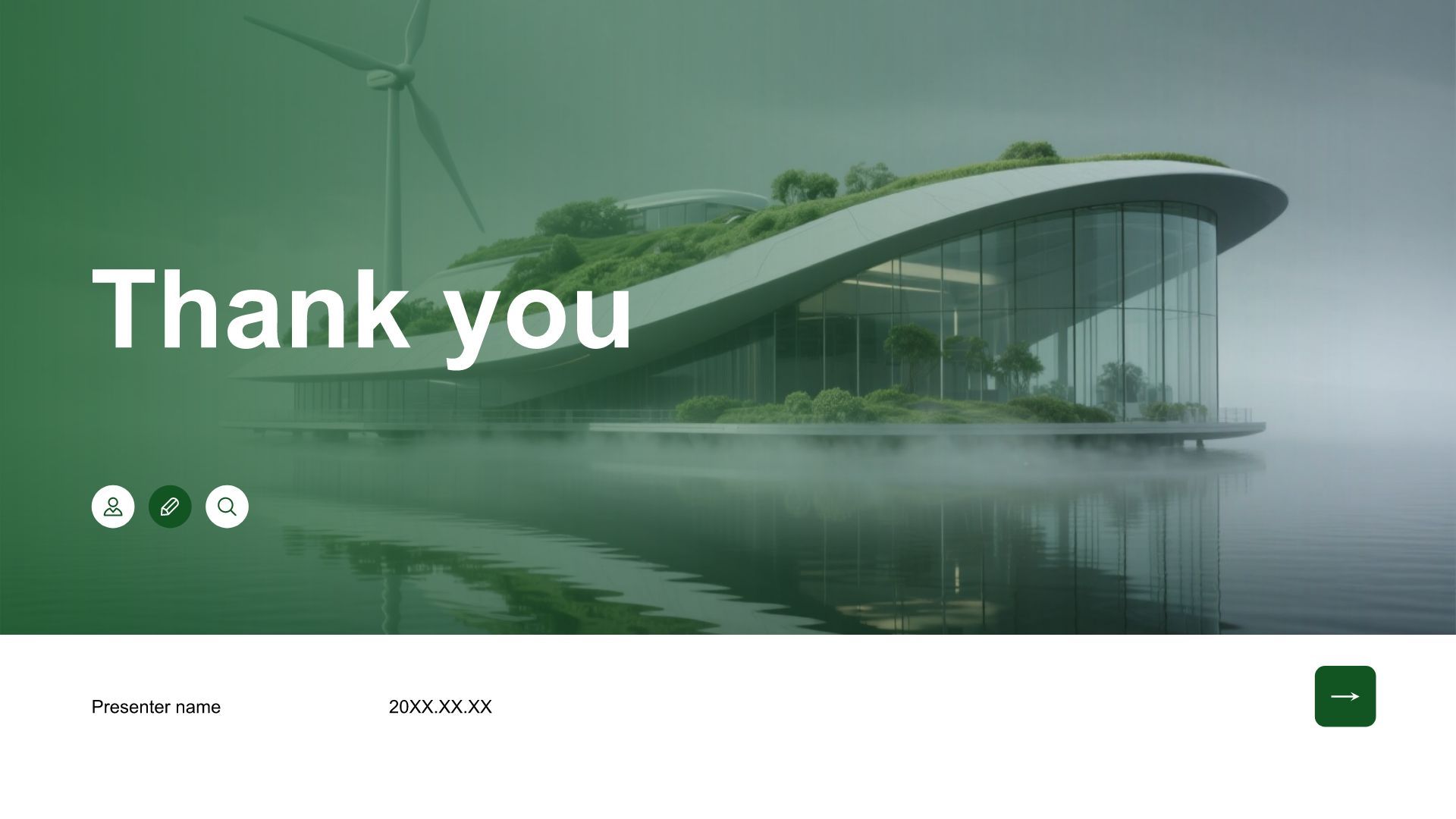 绿色商务风风能能源企业工作总结PPT模板