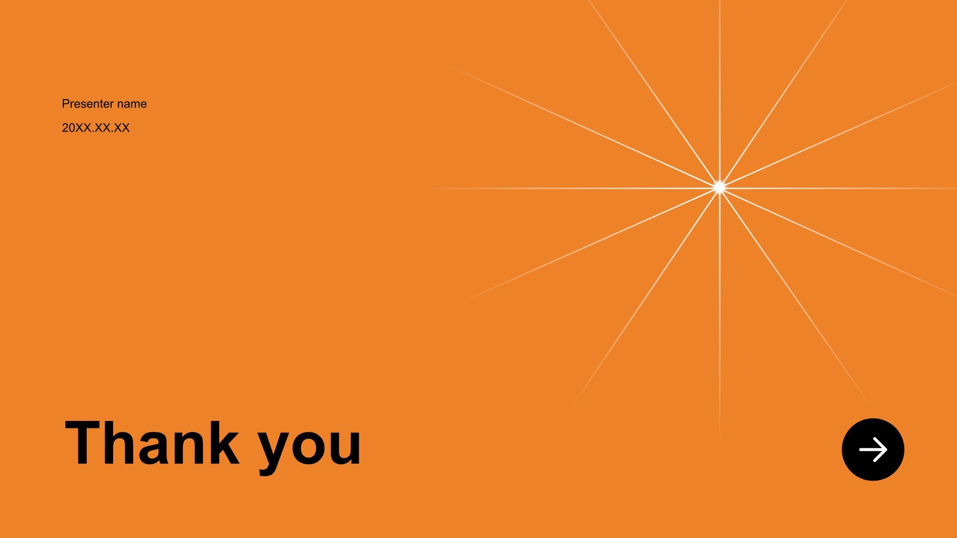 橙色简约风极简风创意通用模板PPT模板