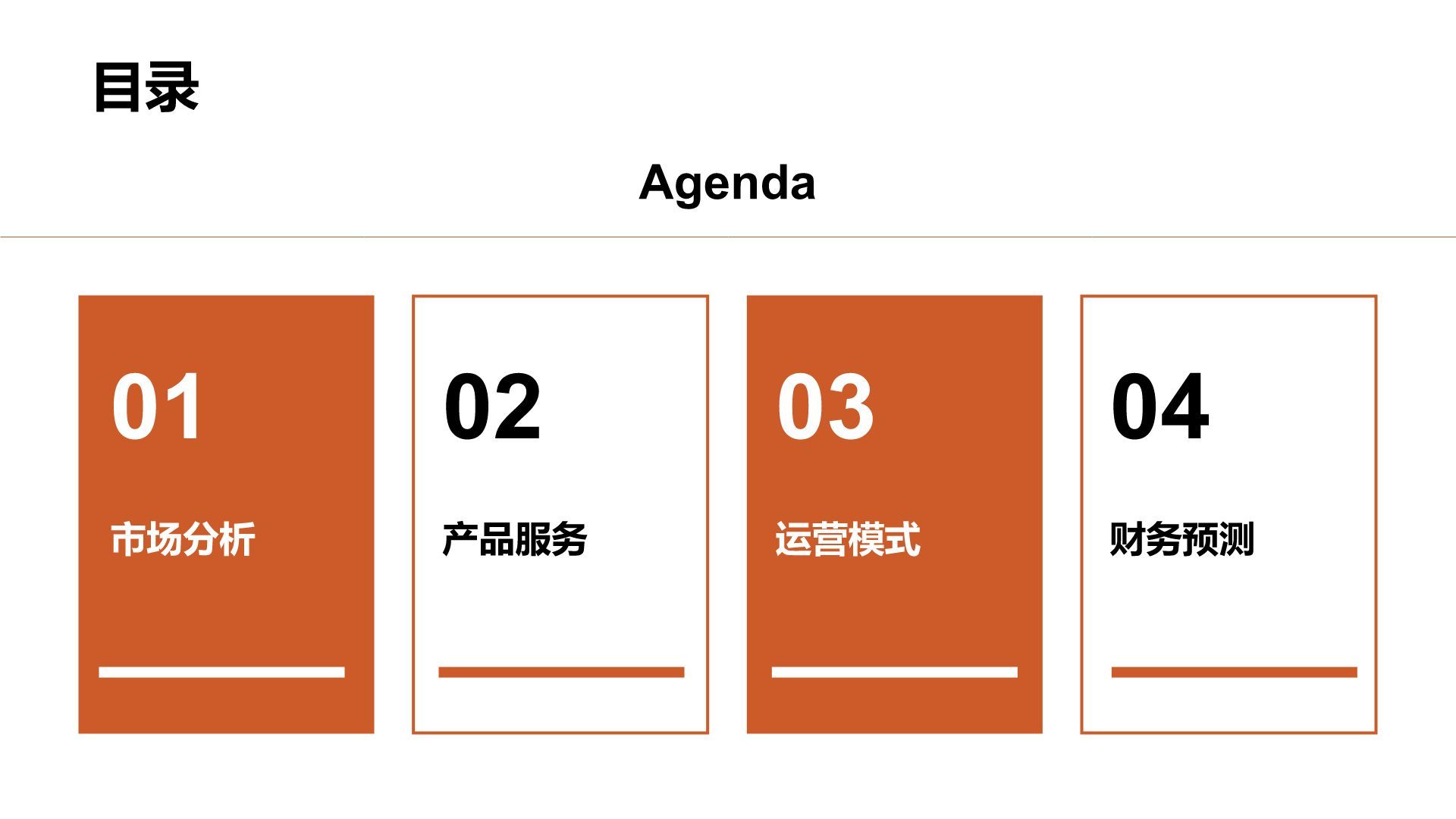 橙色商务风通用行业商业计划书PPT模板