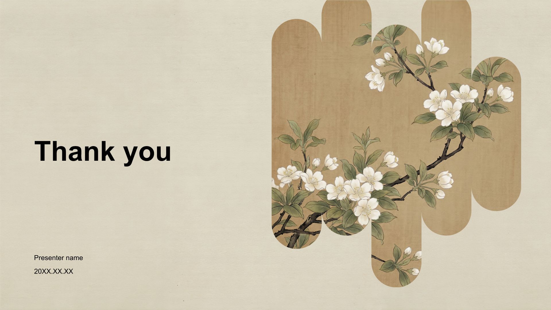 棕色复古国风工作总结通用PPT模板