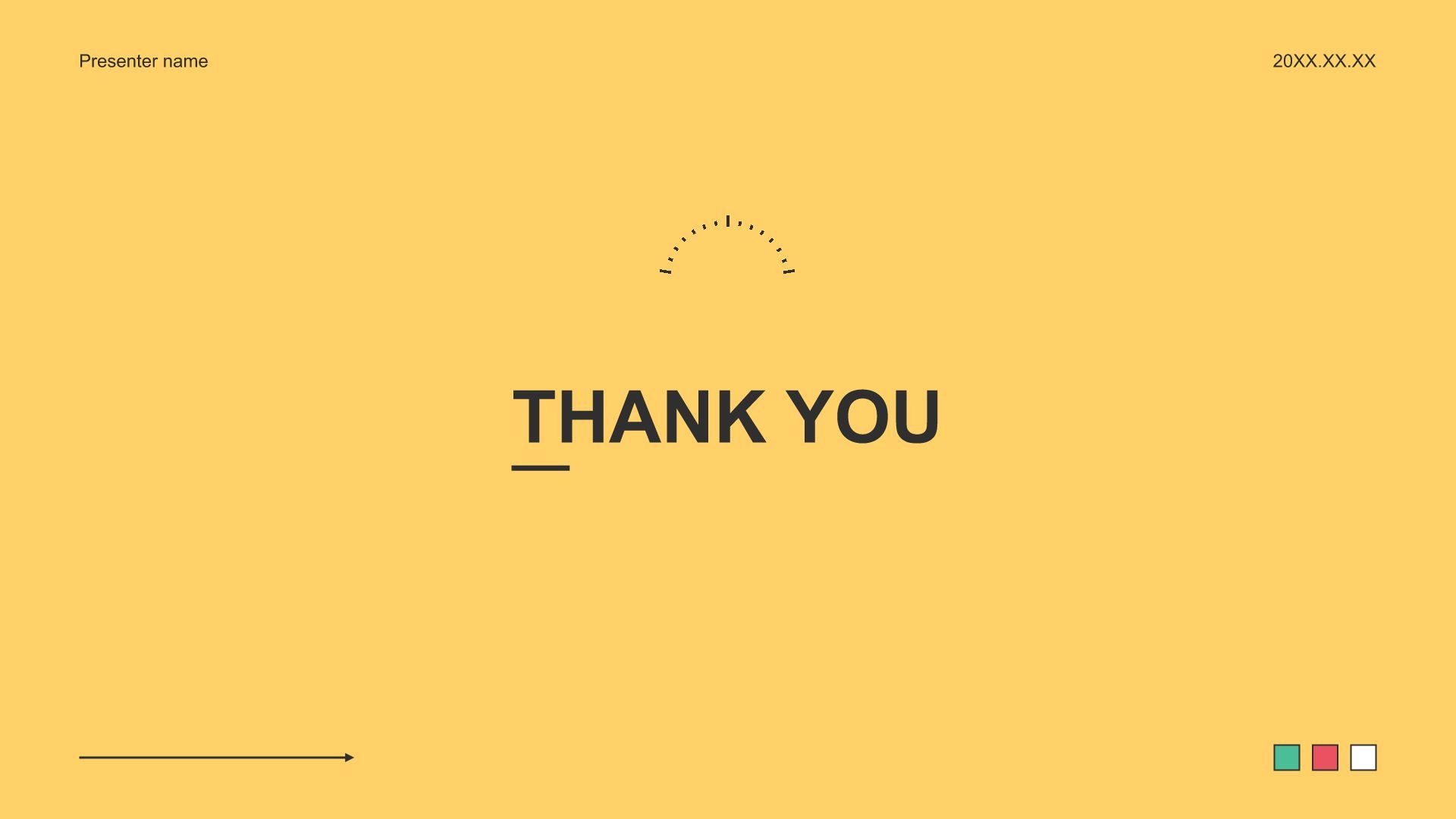 黄色简约风多彩撞色扁平简约PPT模板