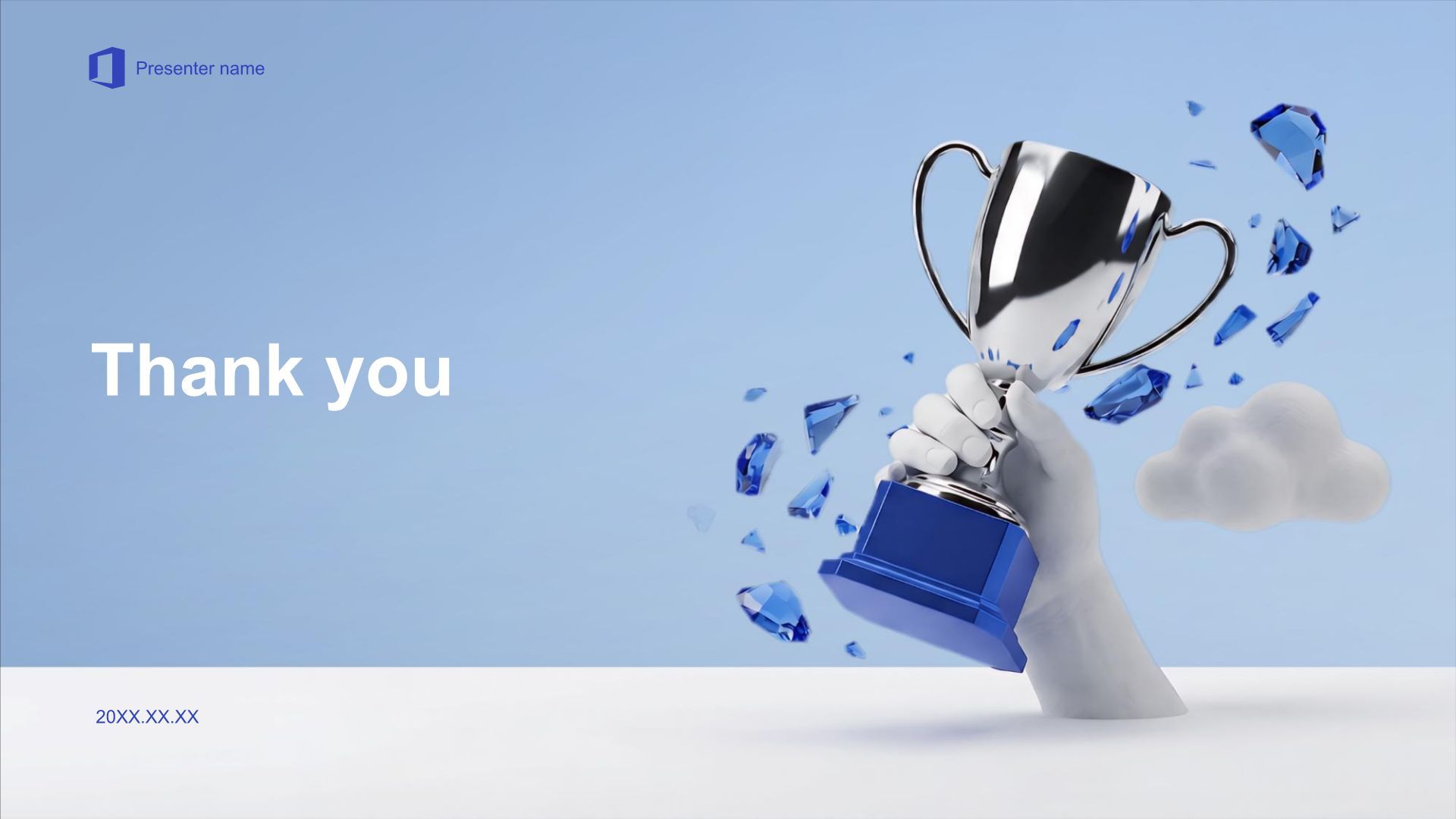 蓝色商务风政策宣讲通用展示PPT模板