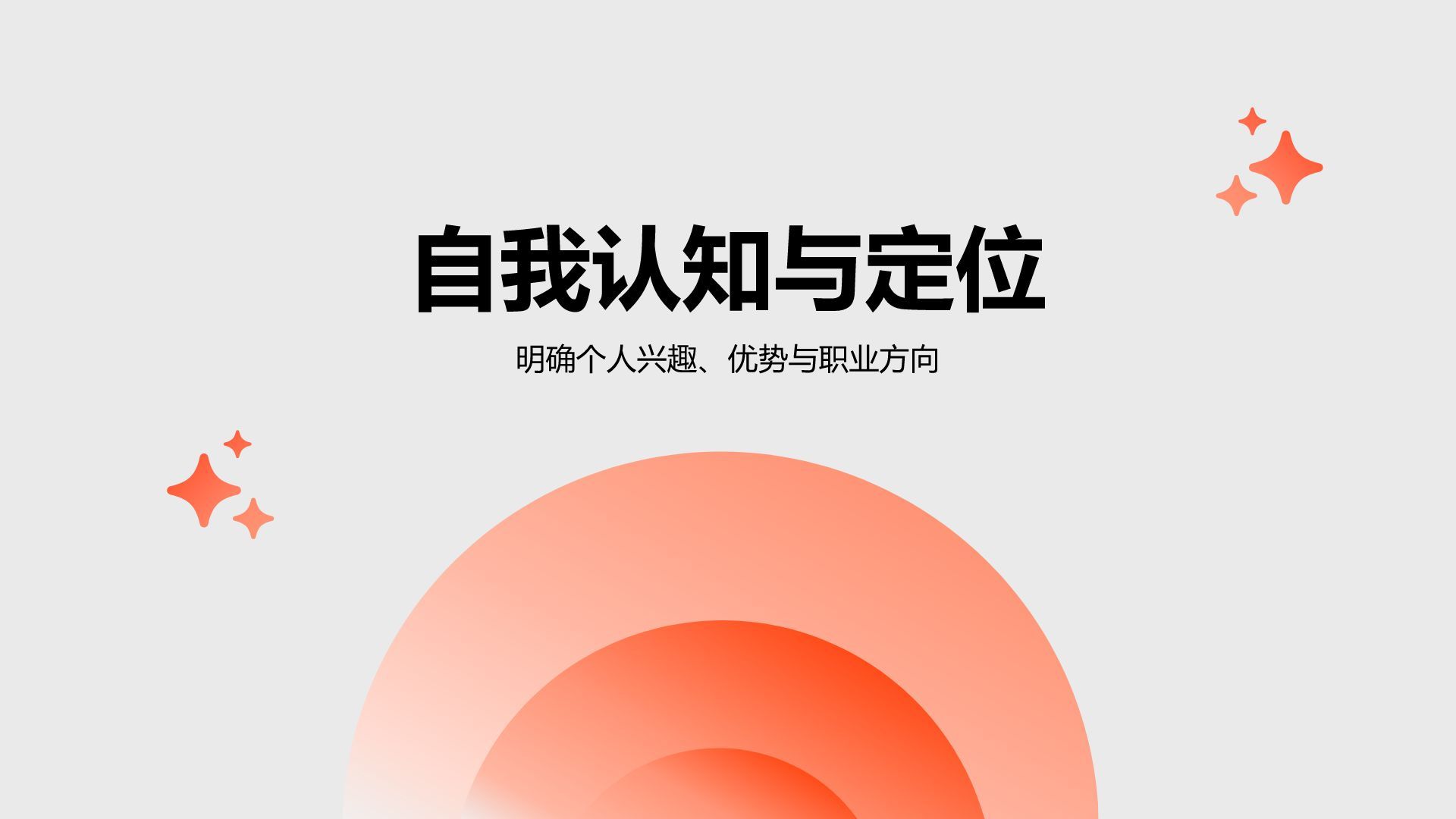 橙色简约风职业生涯规划通用模板PPT模板