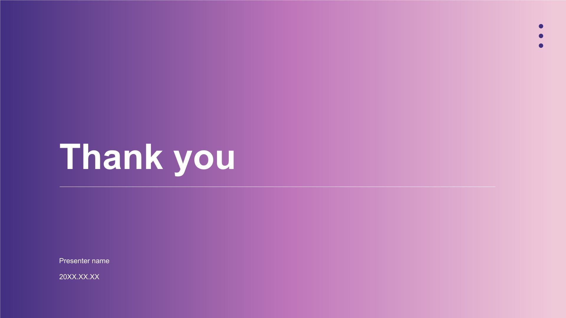 紫色渐变风创意渐变风商务演示PPT模板