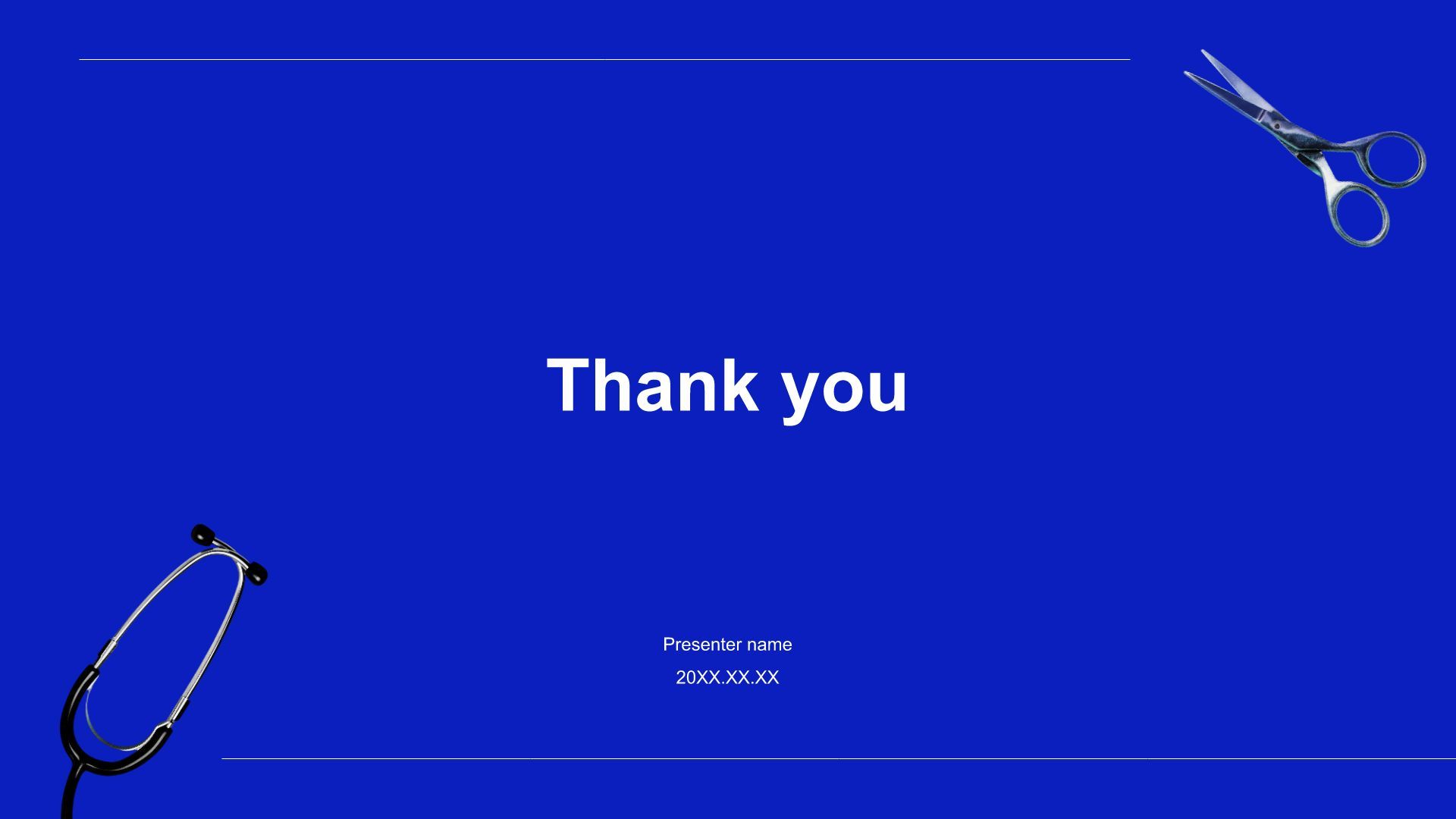 蓝色商务风蓝白医学干净高端设计感PPT模板