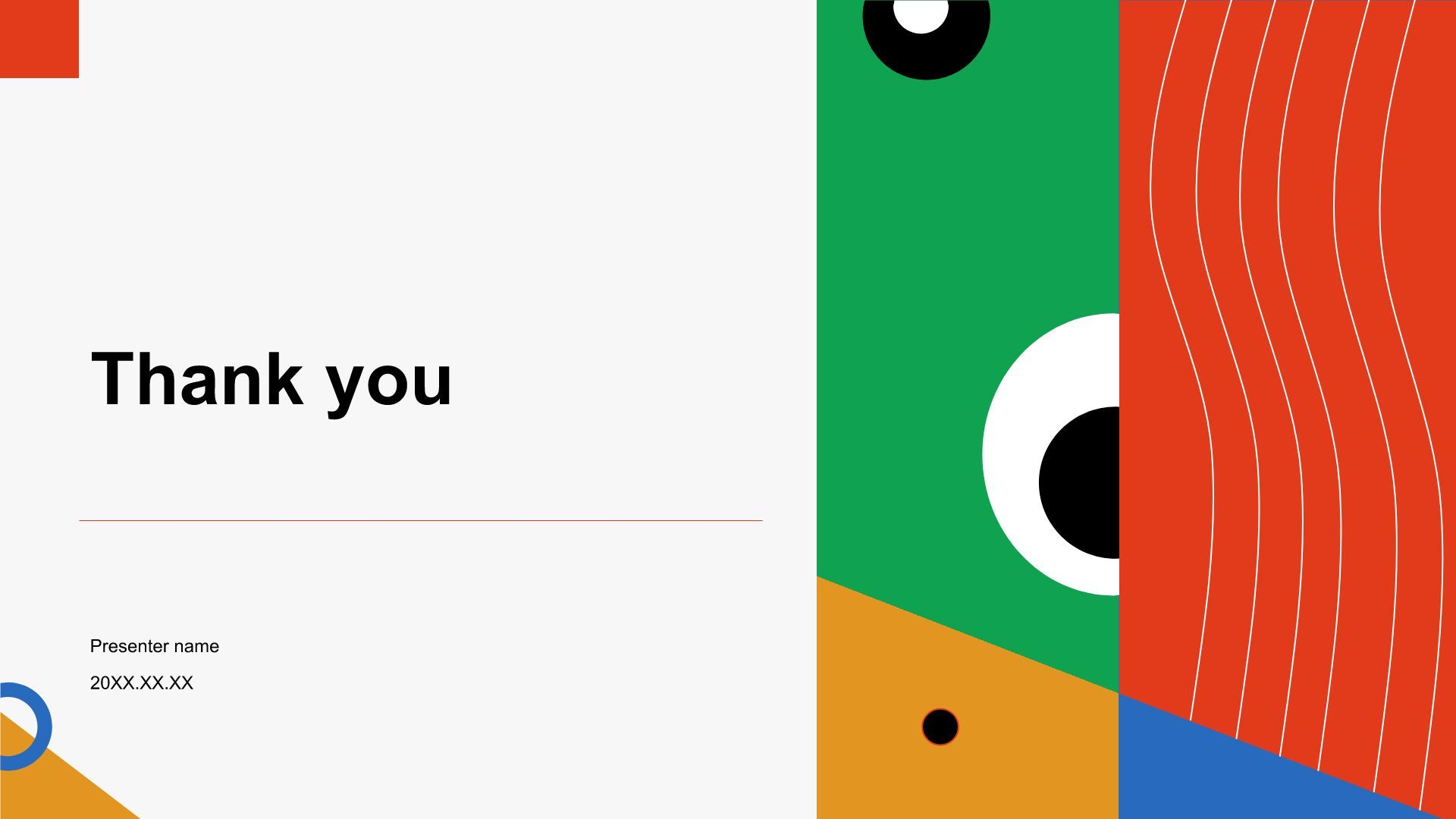 红色扁平风彩色扁平插画风美术课件PPT模板