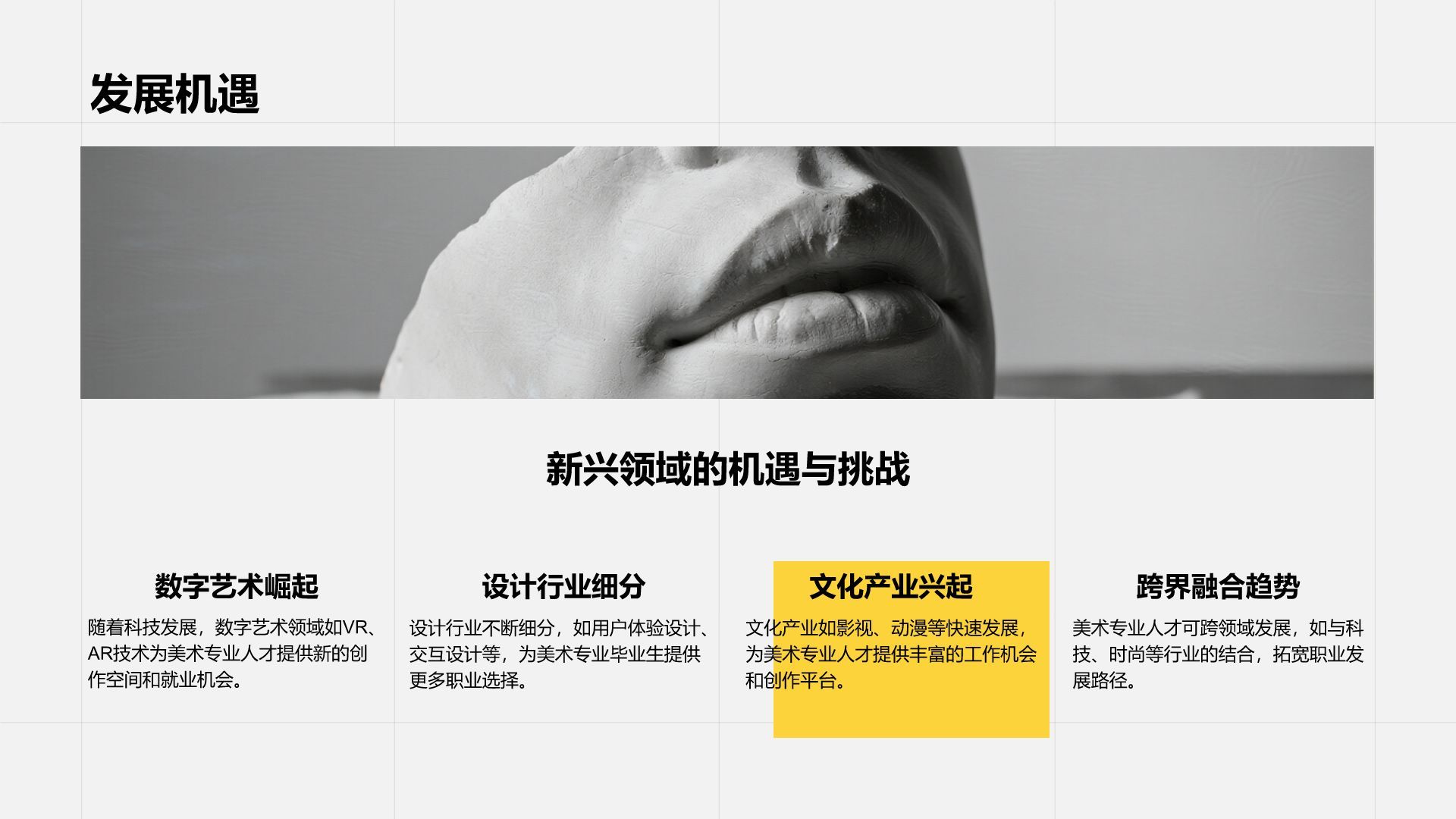 黄色时尚奢华美术专业职业生涯规划PPT模板