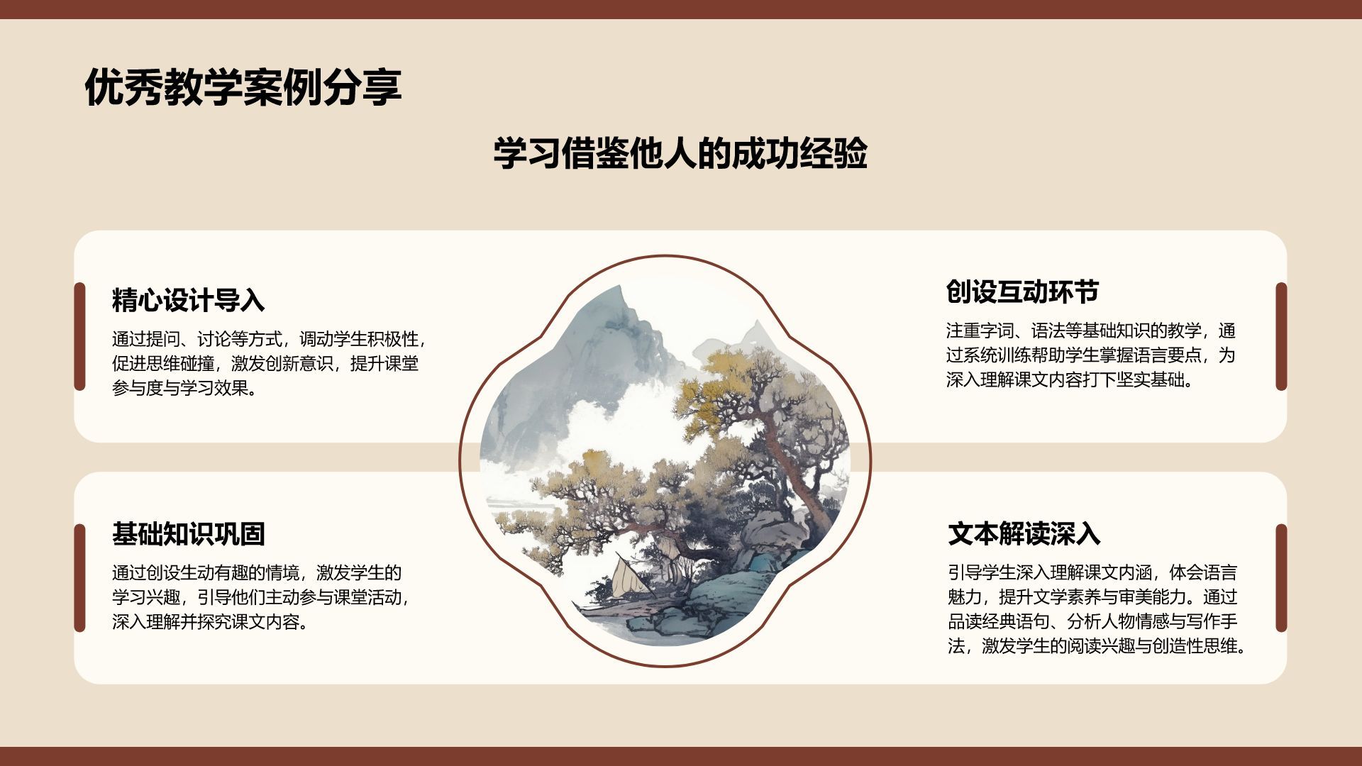 红色复古风师范-语文/汉语言PPT模板