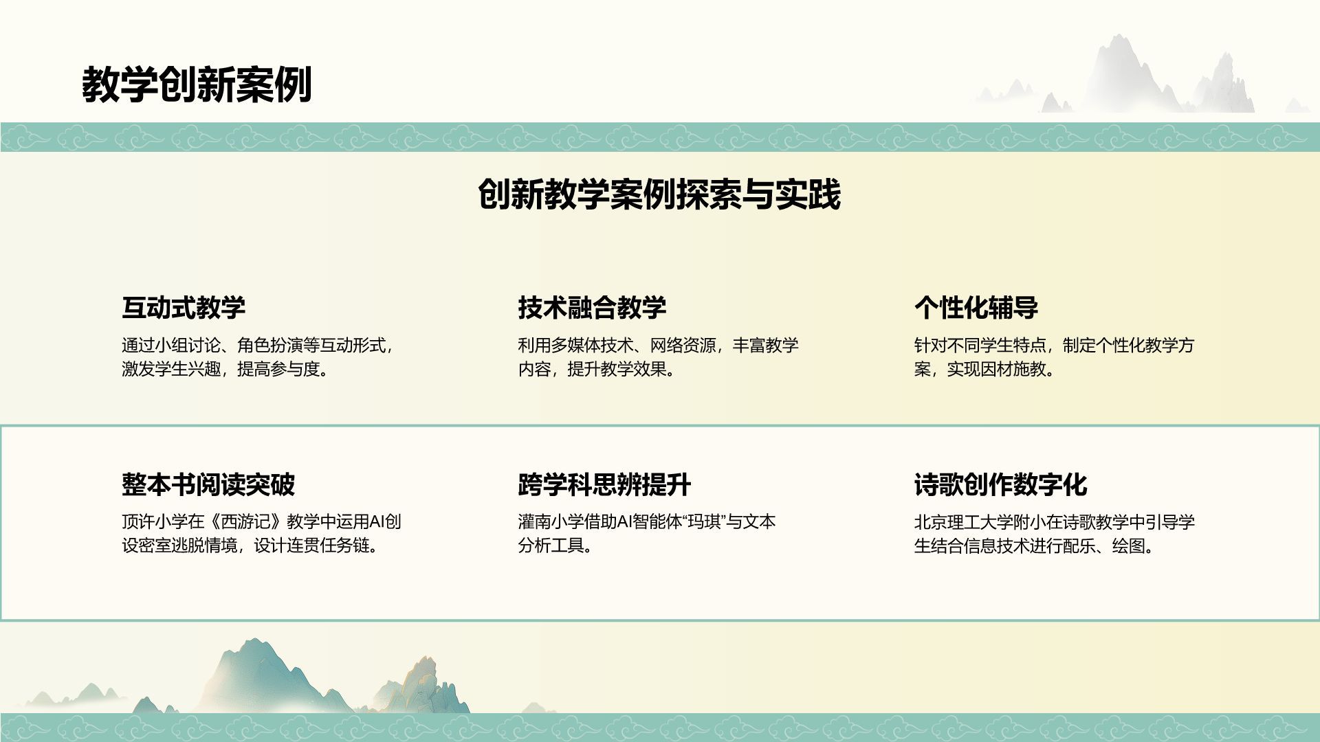 绿色复古风师范语文PPT模板
