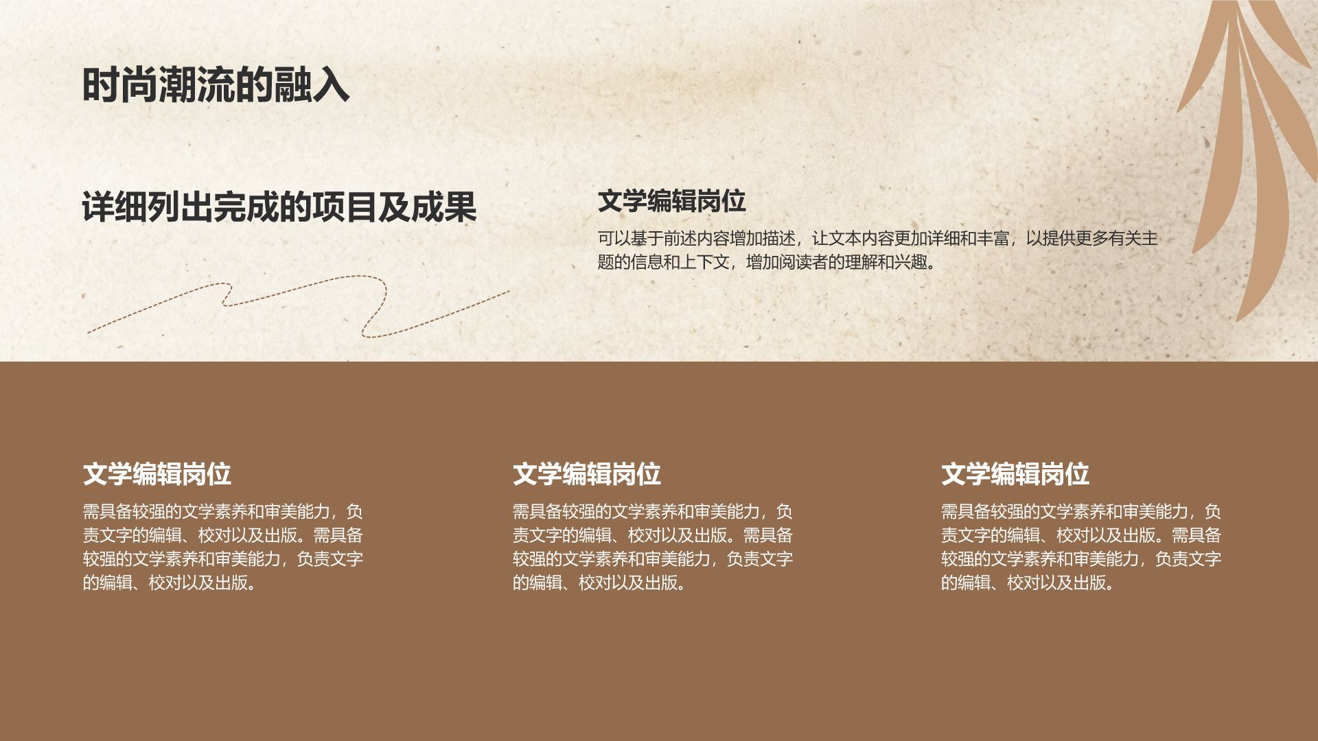 橙色复古风品牌宣传复古优雅时尚模板PPT模板