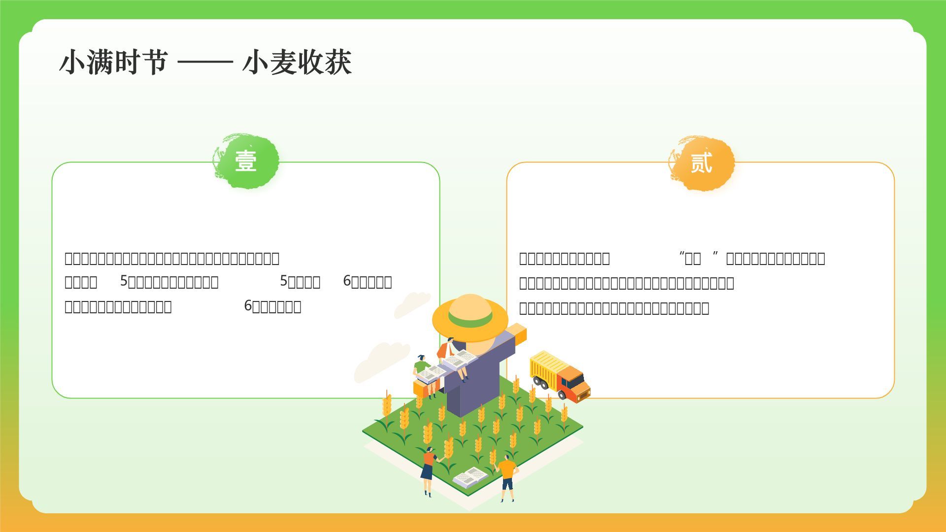 绿色国潮风二十四节气——小满 PPT模板