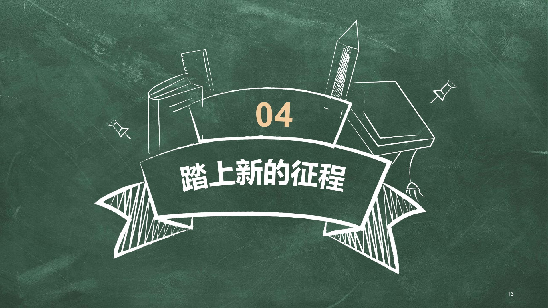 绿色黑板风大学生毕业季相册画册PPT主题