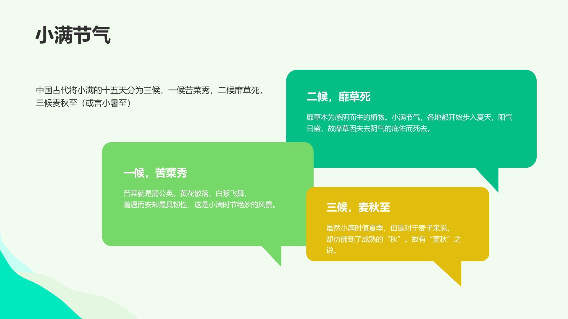 绿色插画风科普培训课件PPT主题