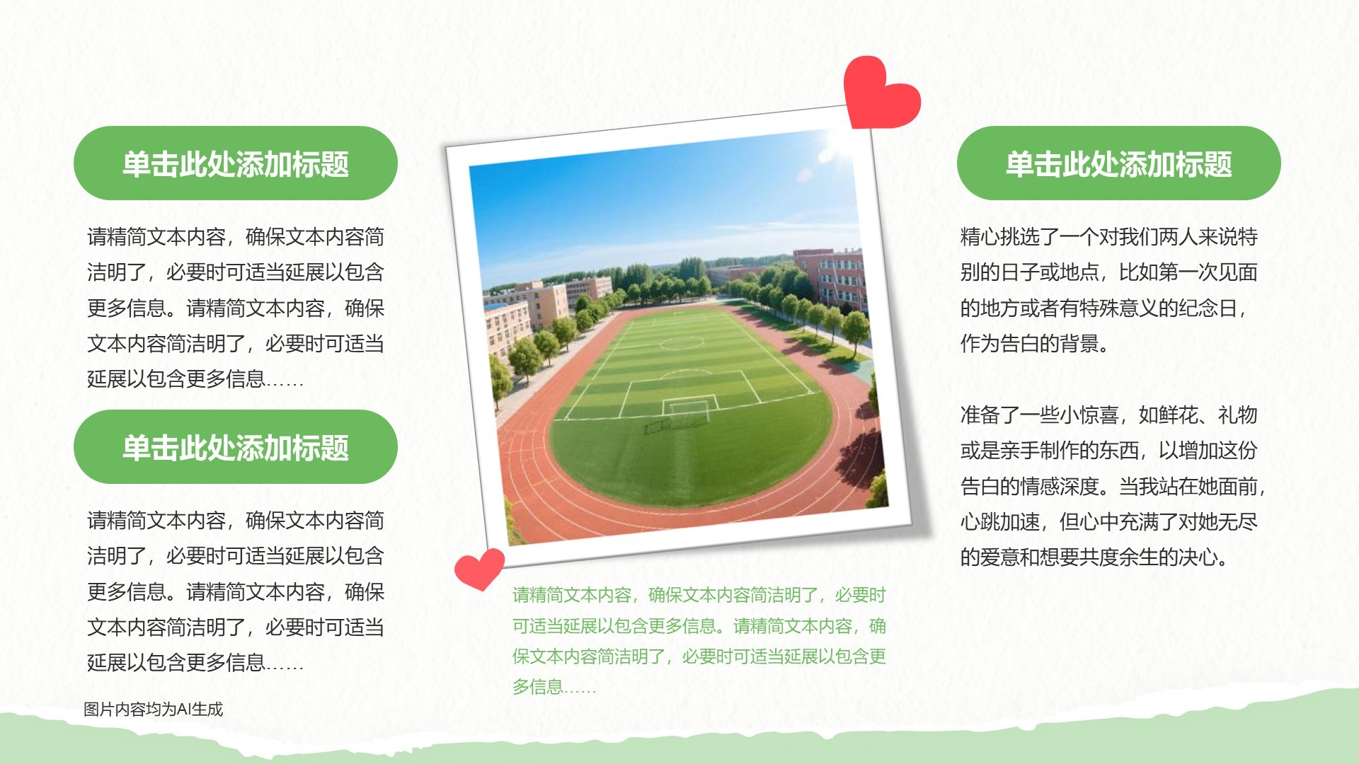 绿色插画风毕业季相册合集PPT主题