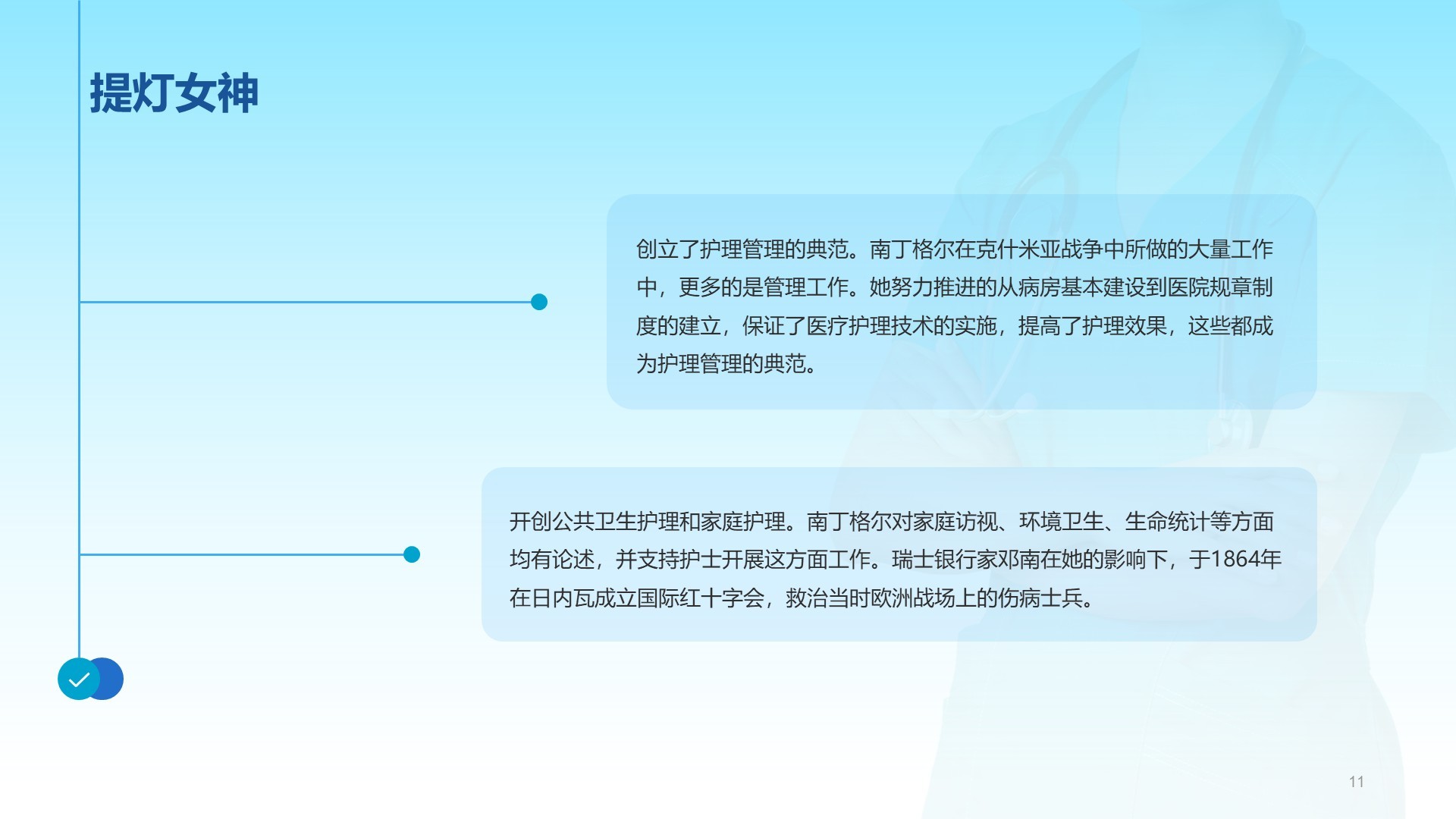 蓝色商务风国际护士节PPT主题