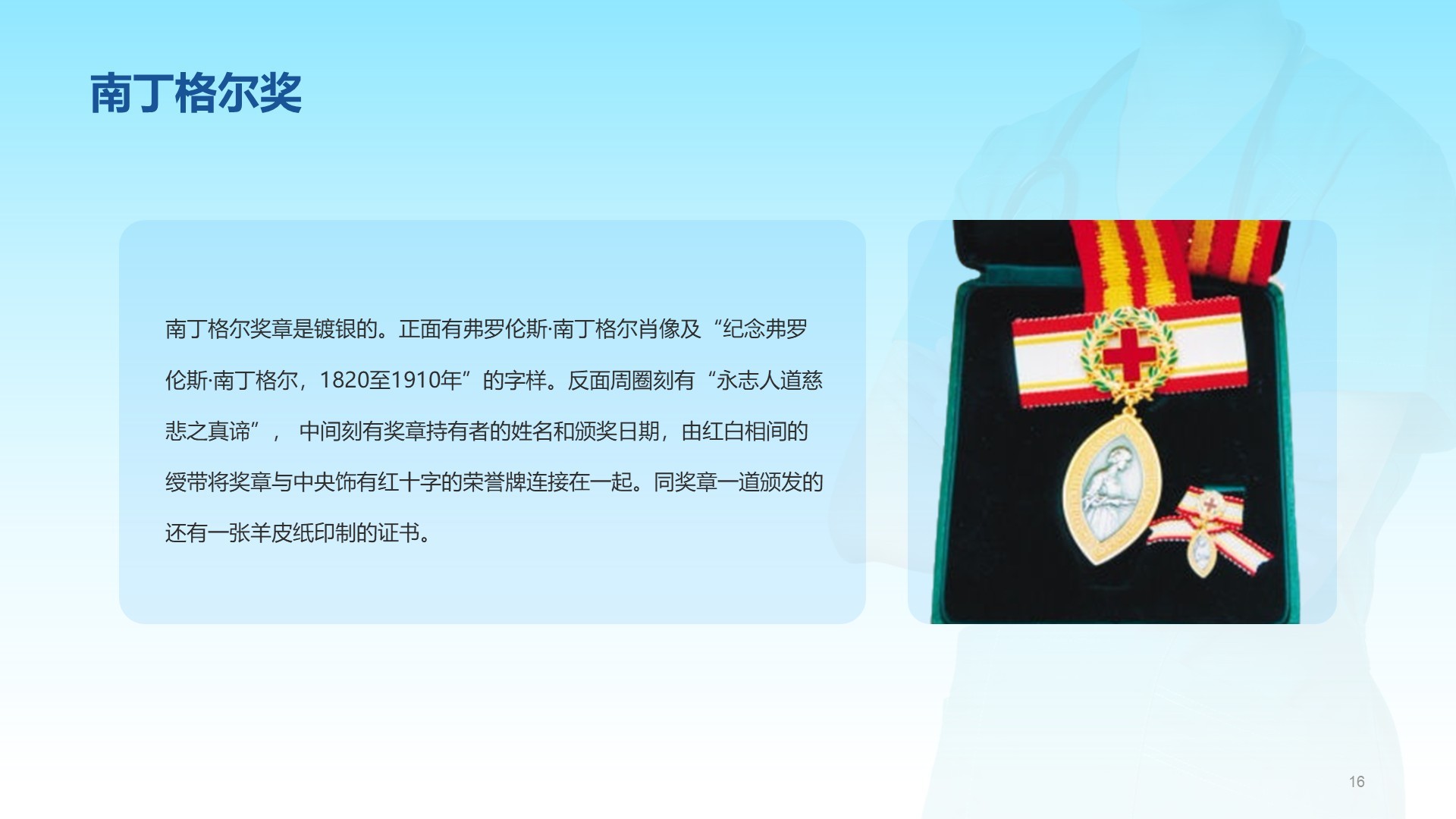 蓝色商务风国际护士节PPT主题