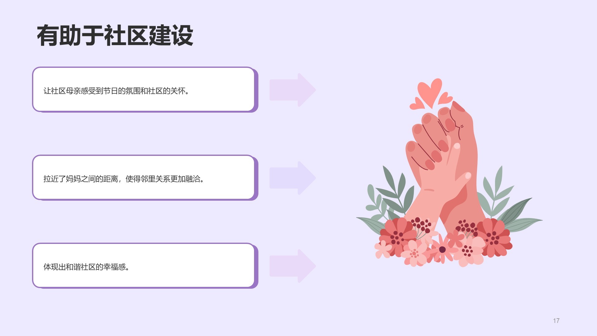 紫色插画风母亲节感恩PPT主题