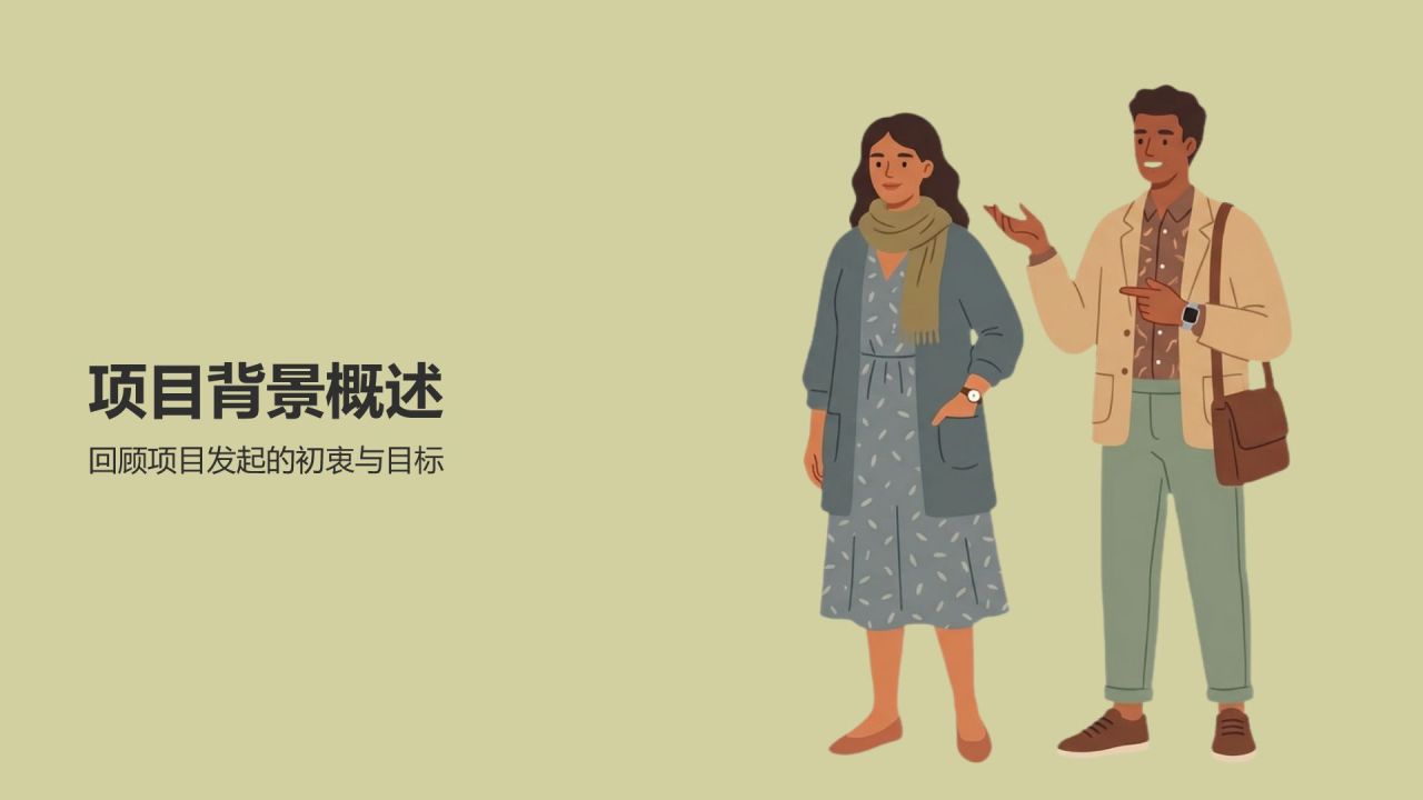 绿色插画风工作总结汇报PPT模板