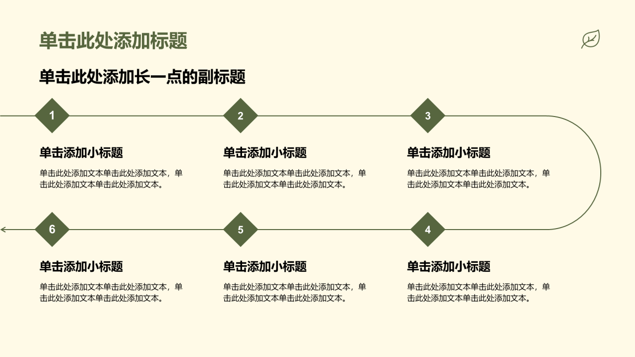 绿色简约风节约环保通用PPT模板