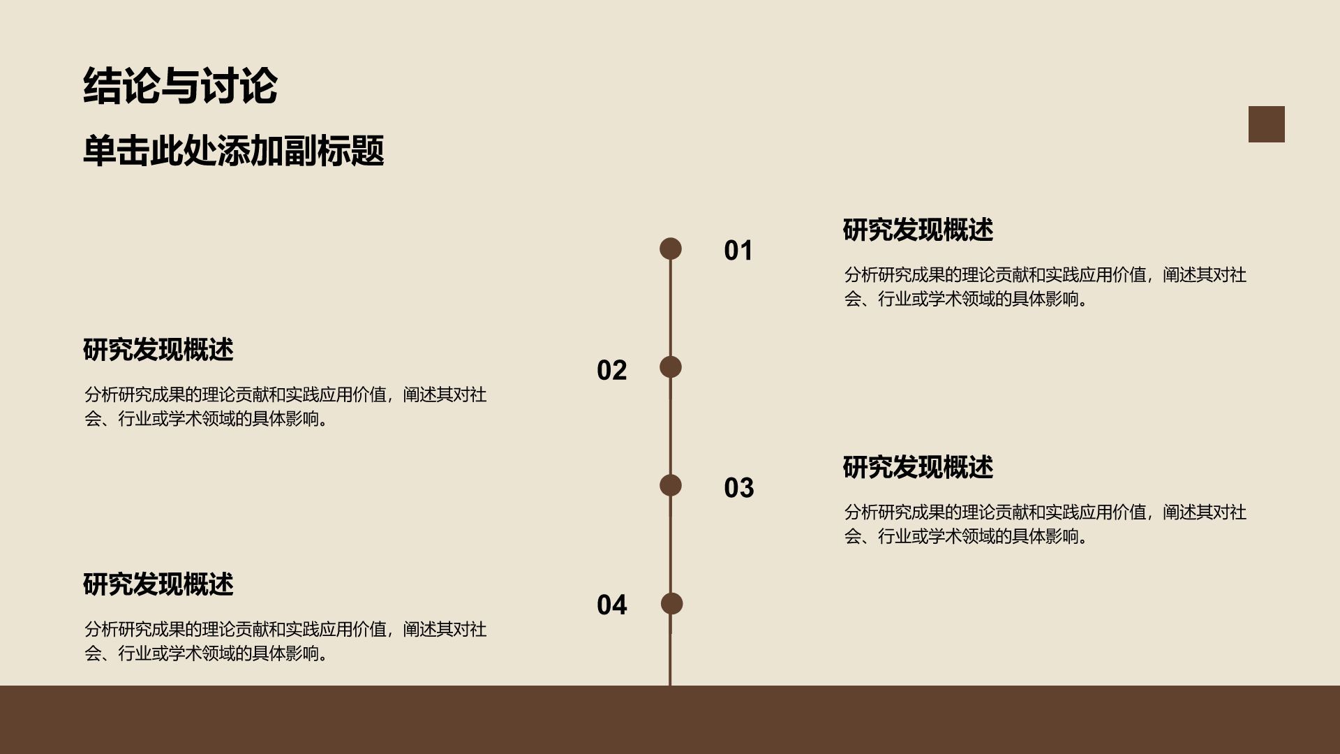 棕色毕业答辩PPT模板