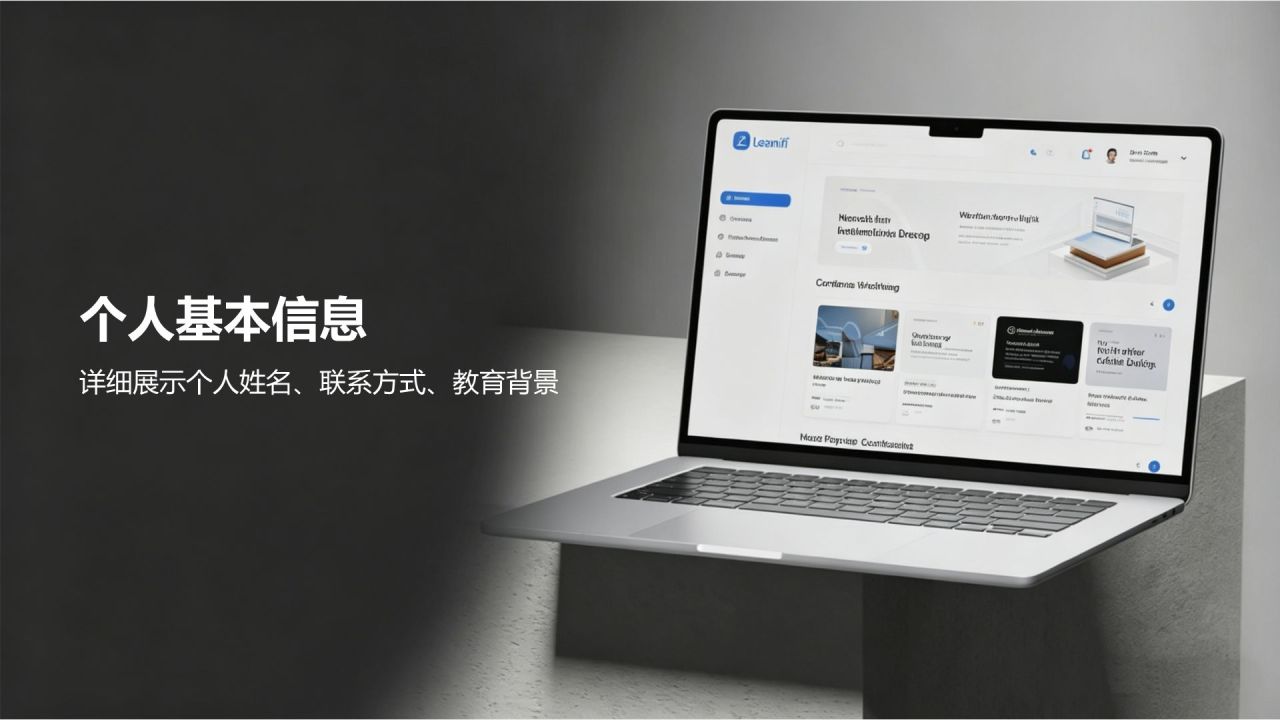 绿色简约风个人求职简历PPT模板