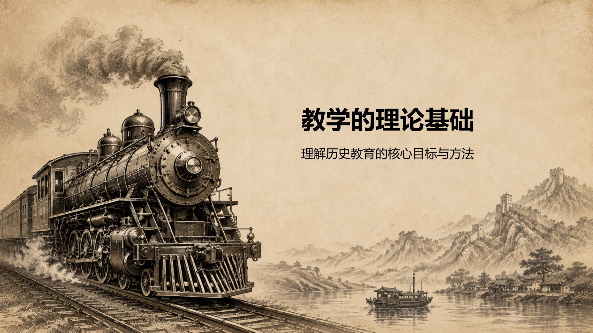 棕色复古风历史事件叙述PPT模板
