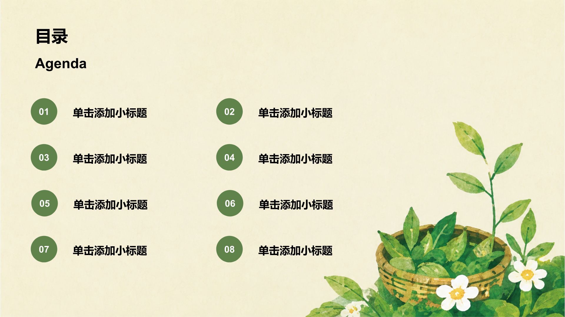绿色插画风大学生职业生涯规划PPT模板