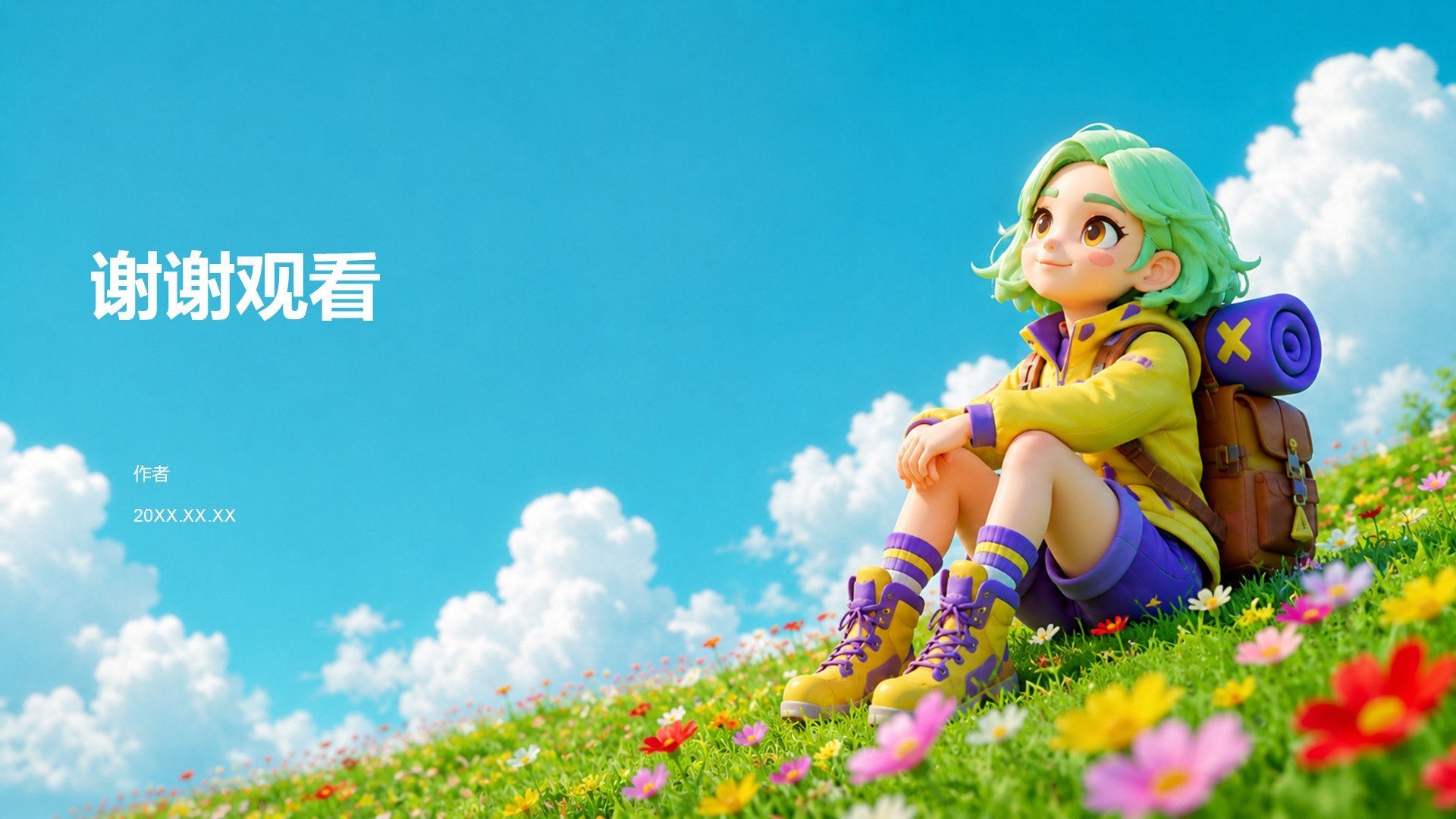 蓝色3D风大学生职业生涯规划