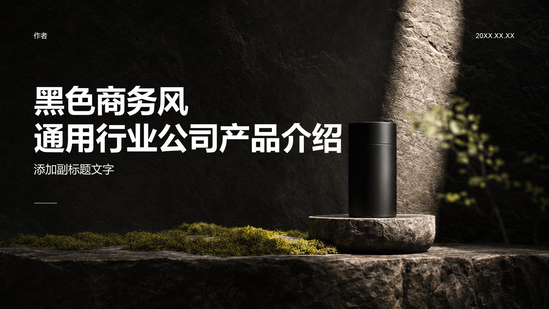 黑色商务风通用行业公司产品介绍