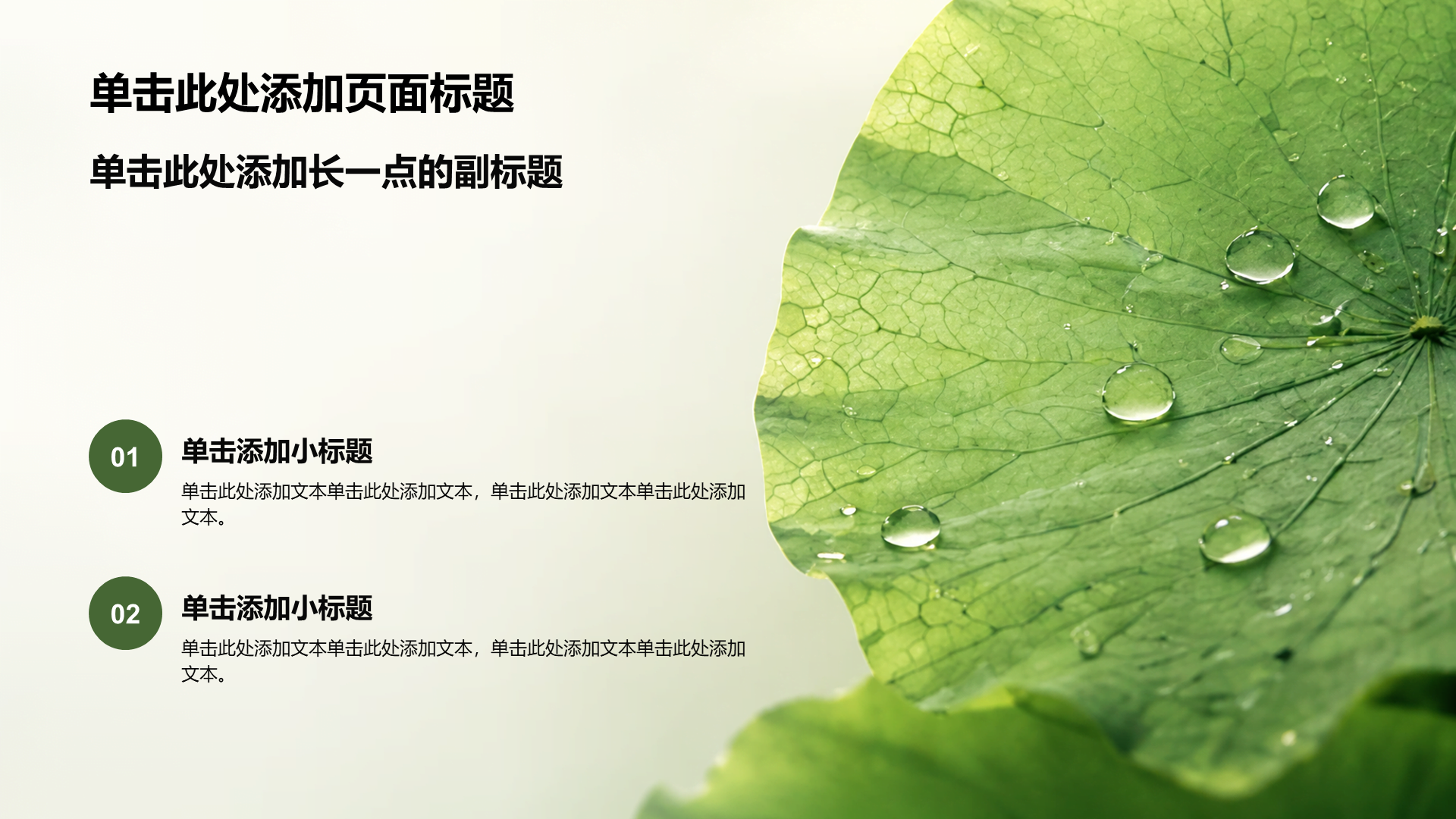 绿色摄影风夏日活动主题班会PPT模板