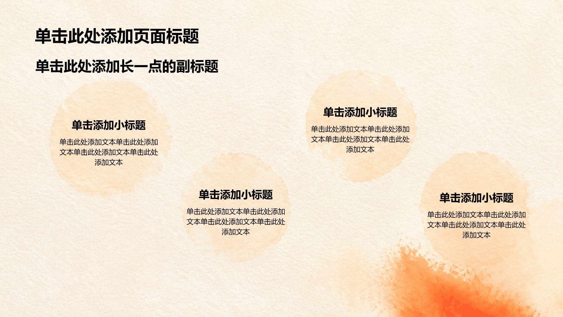 橙色简约风方案策划复盘PPT模板