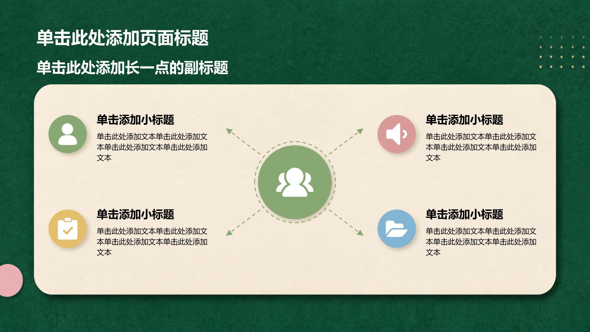 绿色扁平风方案策划项目复盘PPT模板