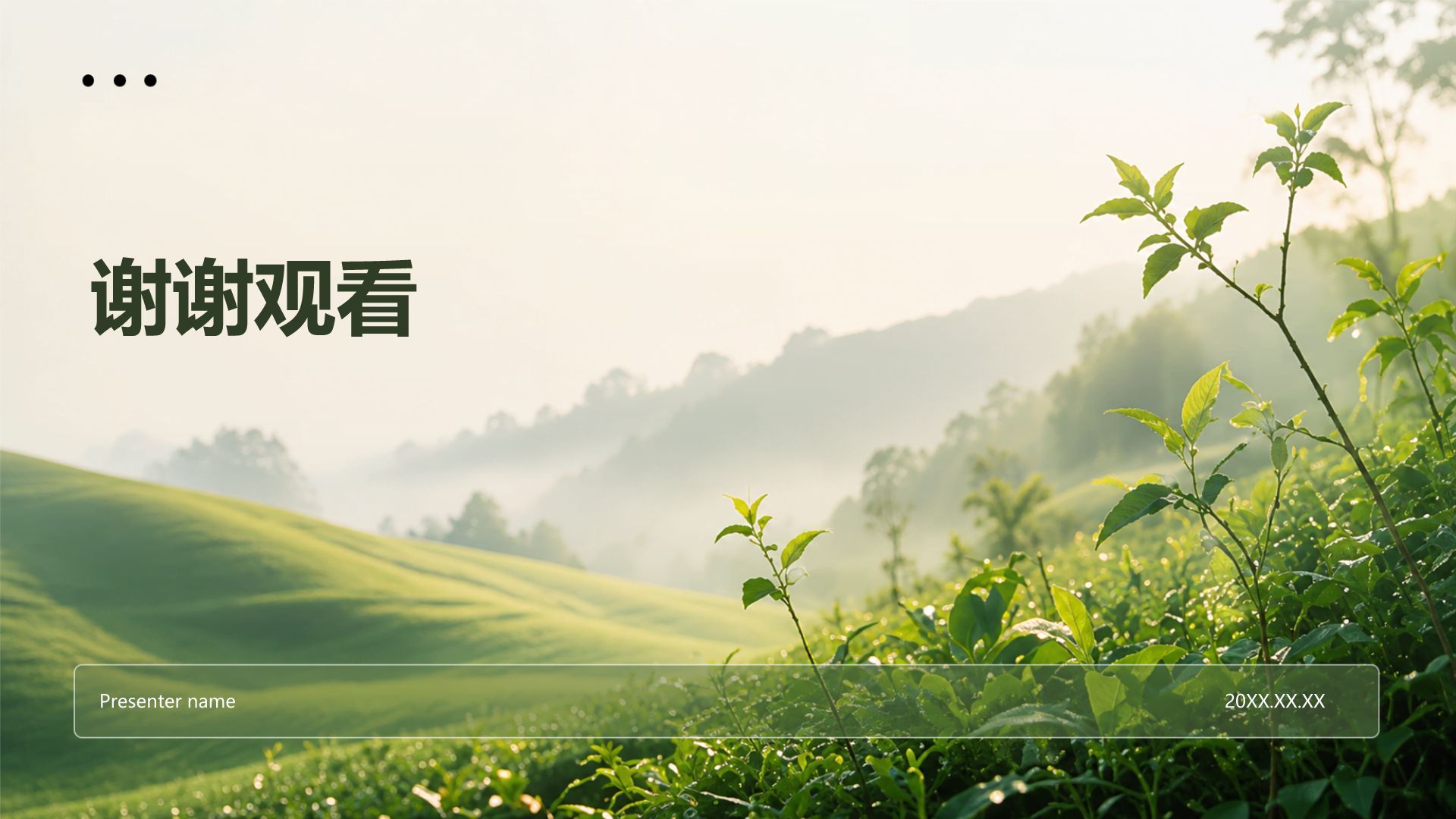 绿色摄影风乡村振兴规划PPT模板