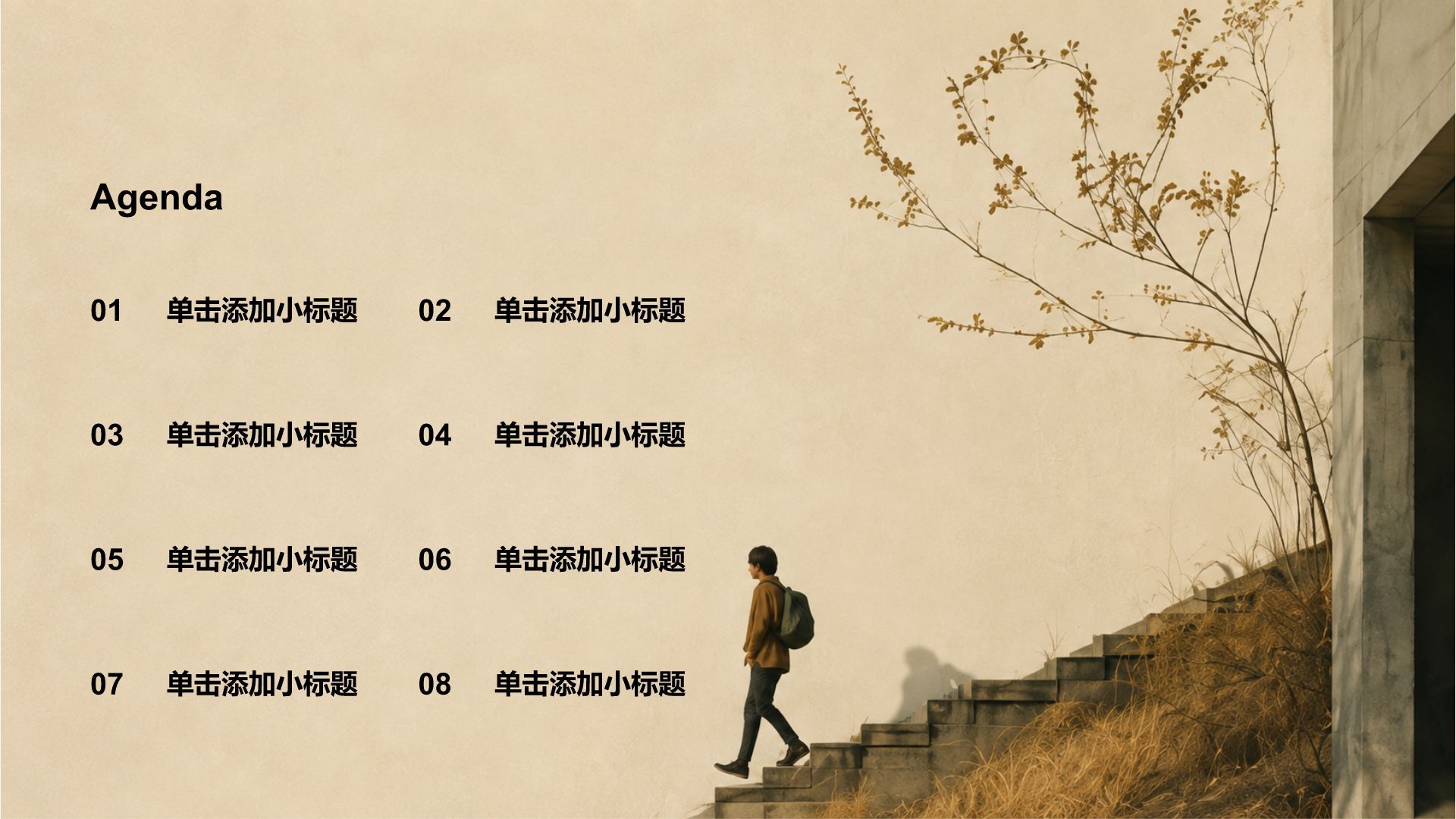 棕色摄影风学生竞选PPT模板