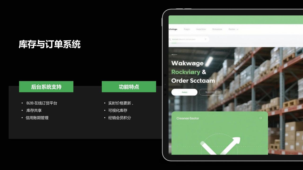 绿色商务风渠道与供应链合作说明PPT模板