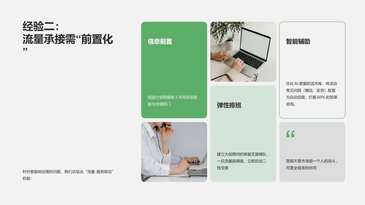 绿色商务风春季品牌活动项目复盘PPT模板