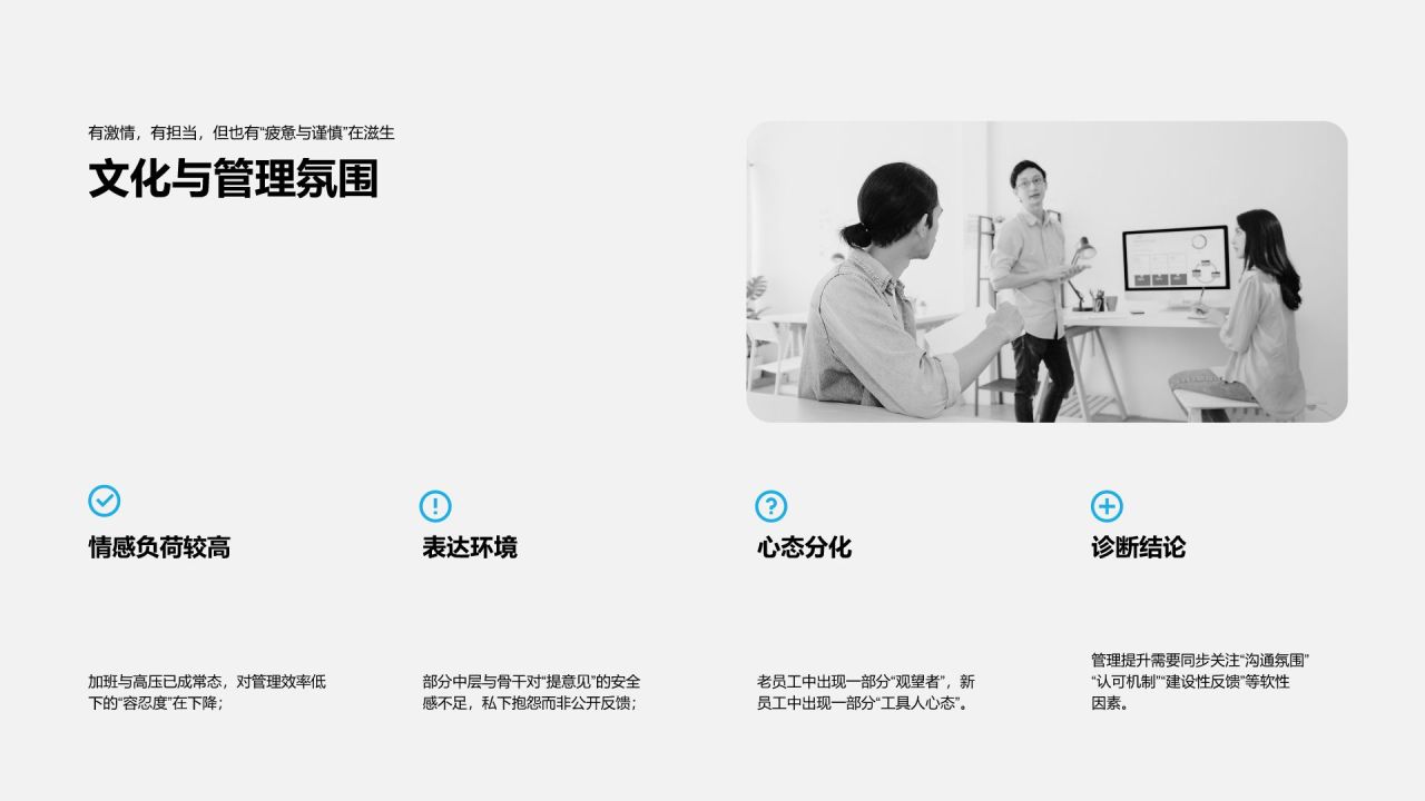 蓝色简约风管理提升诊断报告PPT模板