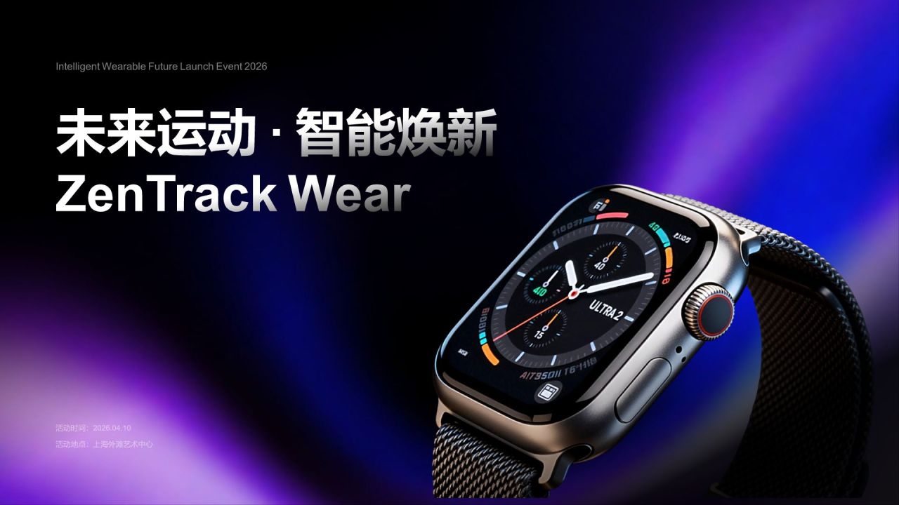 紫色科技风公关活动策划 (PR Event Plan)|ZenTrack Wear 未来运动发布会PPT模板