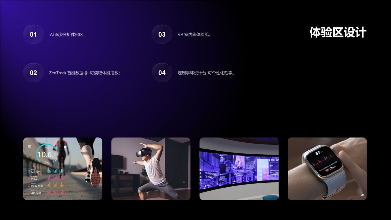 紫色科技风公关活动策划 (PR Event Plan)|ZenTrack Wear 未来运动发布会PPT模板