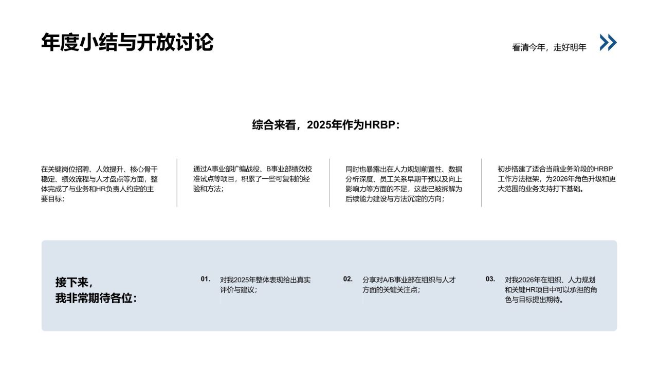 蓝色商务风工作总结汇报PPT模板