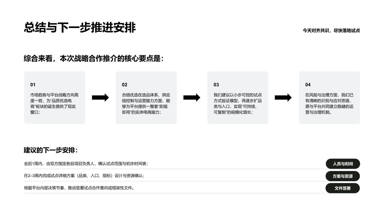 黑色商务风战略合作推介PPT模板