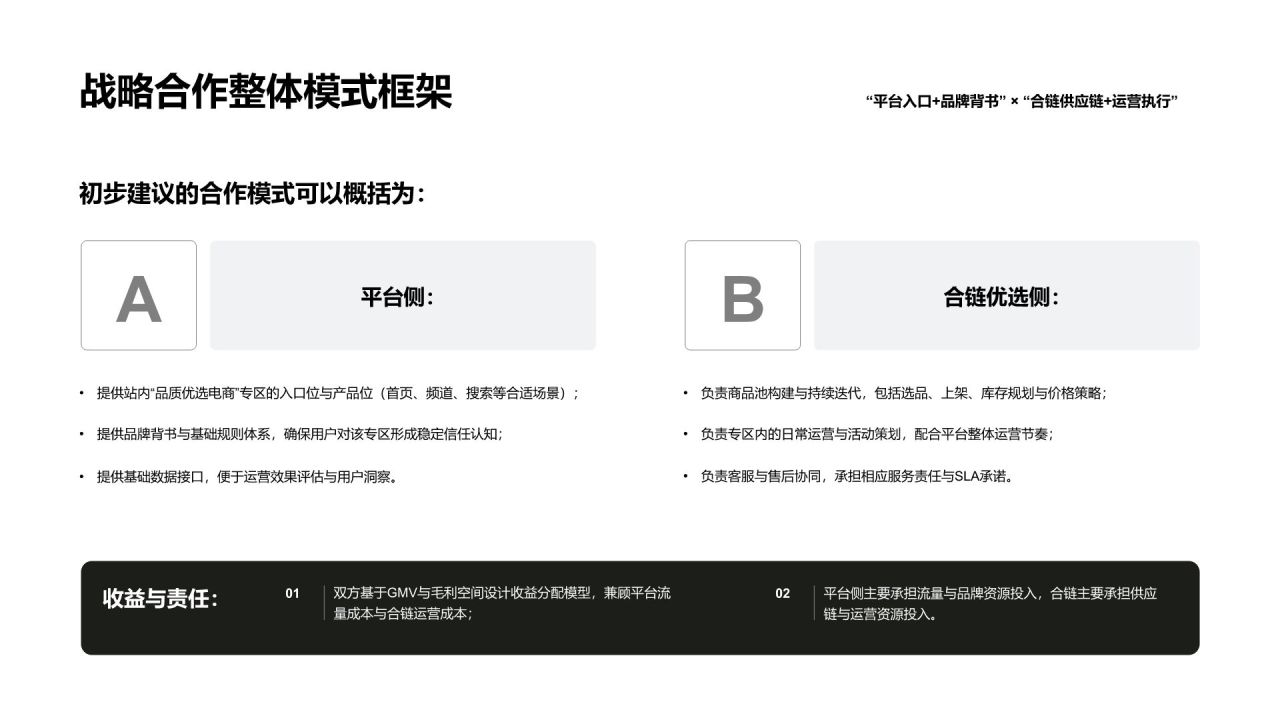 黑色商务风战略合作推介PPT模板