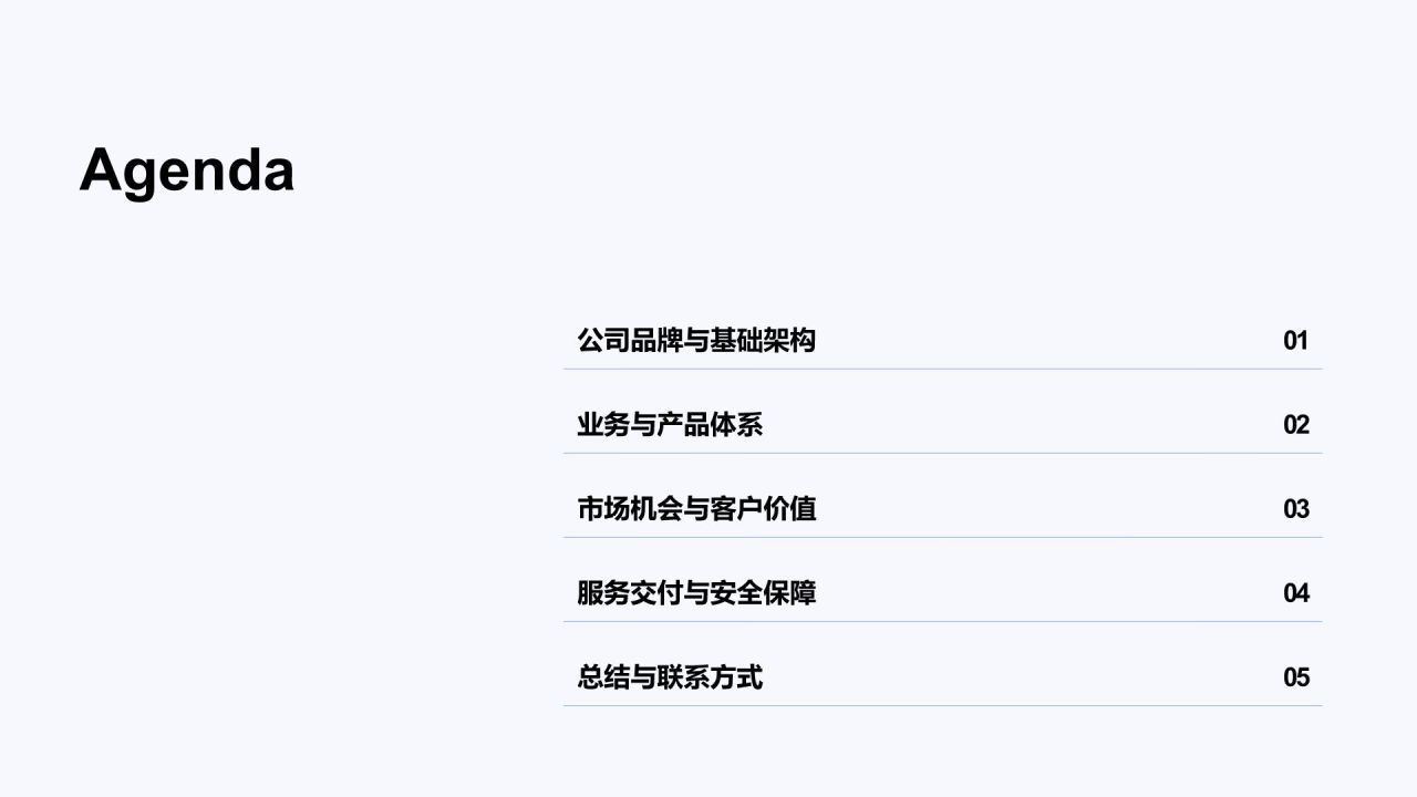 蓝色渐变风互联网科技公司介绍PPT模板
