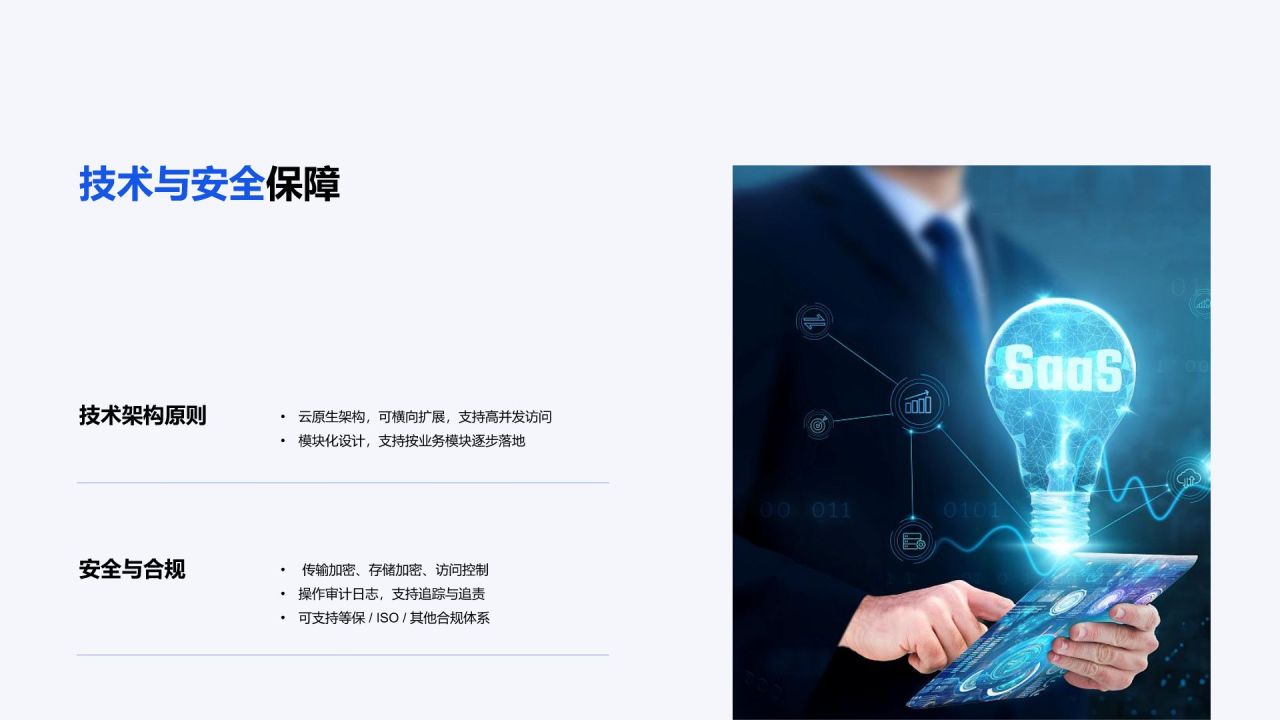 蓝色渐变风互联网科技公司介绍PPT模板