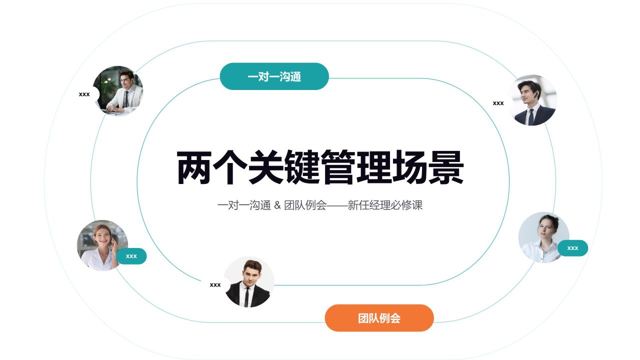 蓝色商务风新任经理的30天上手课PPT模板