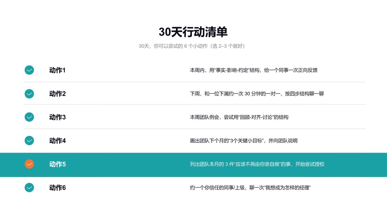 蓝色商务风新任经理的30天上手课PPT模板