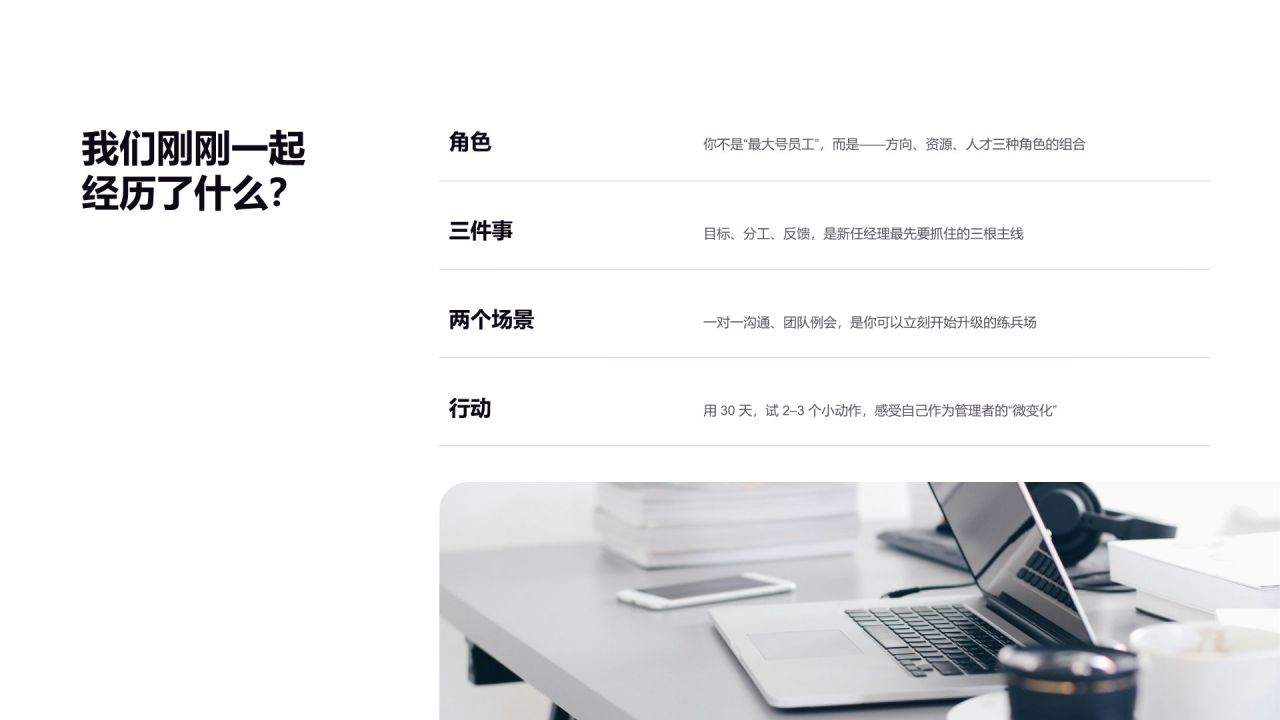 蓝色商务风新任经理的30天上手课PPT模板