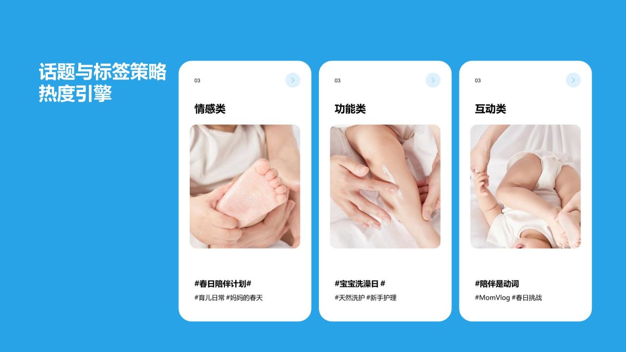 蓝色商务风社交媒体传播方案 (Social Media Campaign)|BabyPure 有机婴幼儿洗护系列PPT模板